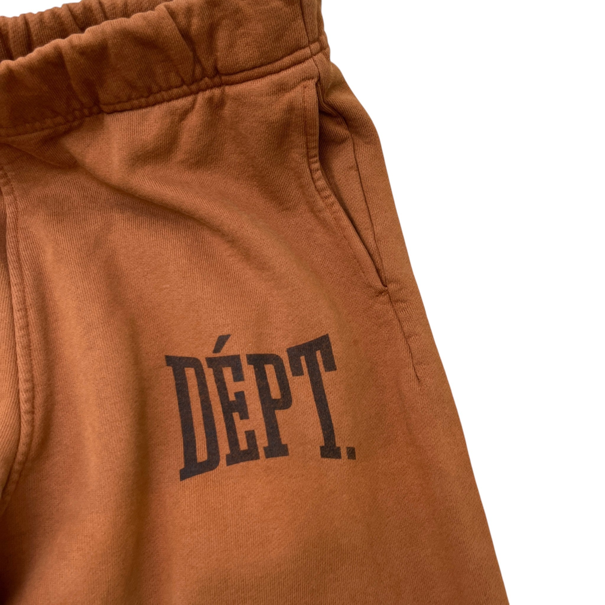 Men's Faded Logo Print Joggers Burnt Orange Size M
