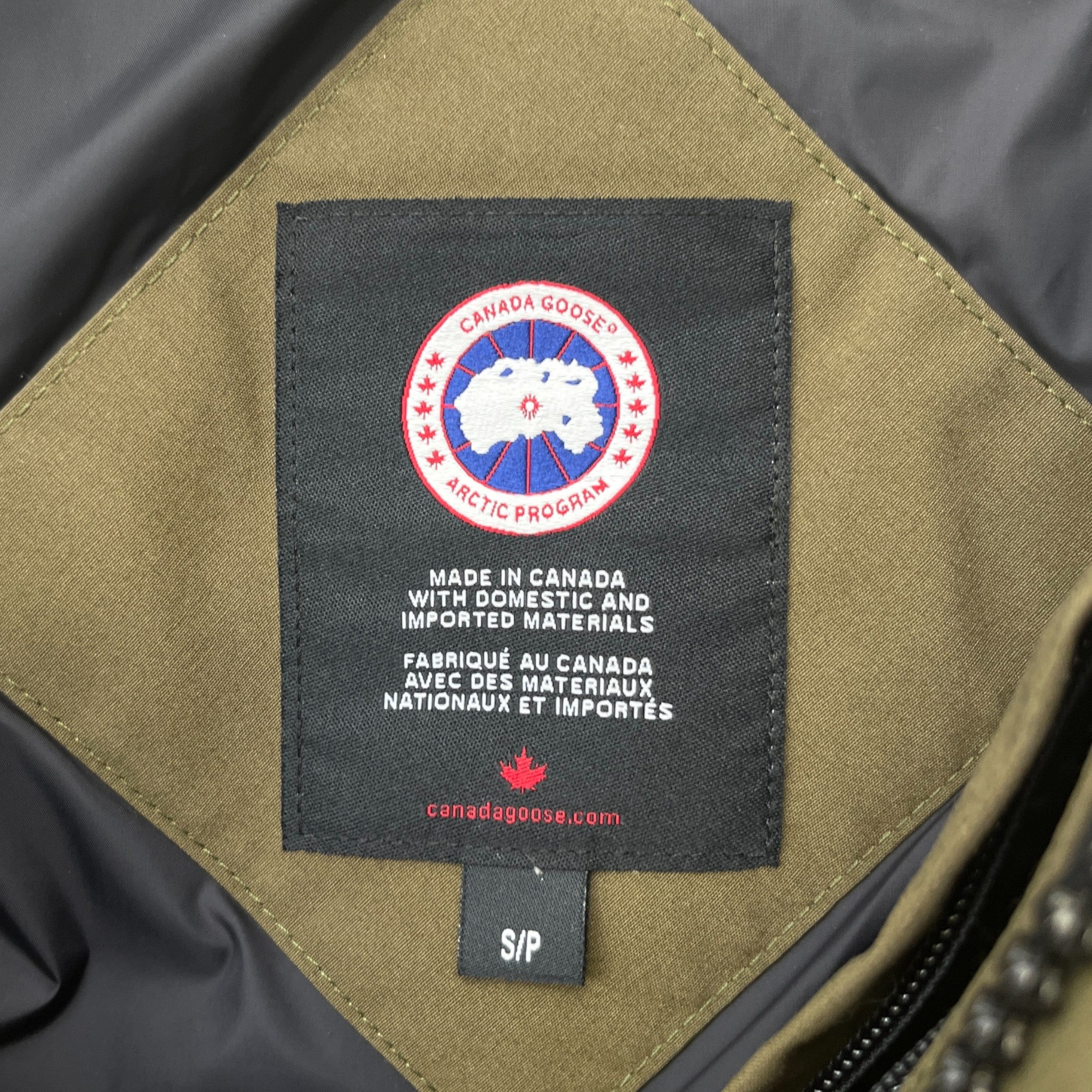 Men's Emory Down Jacket Khaki Size S