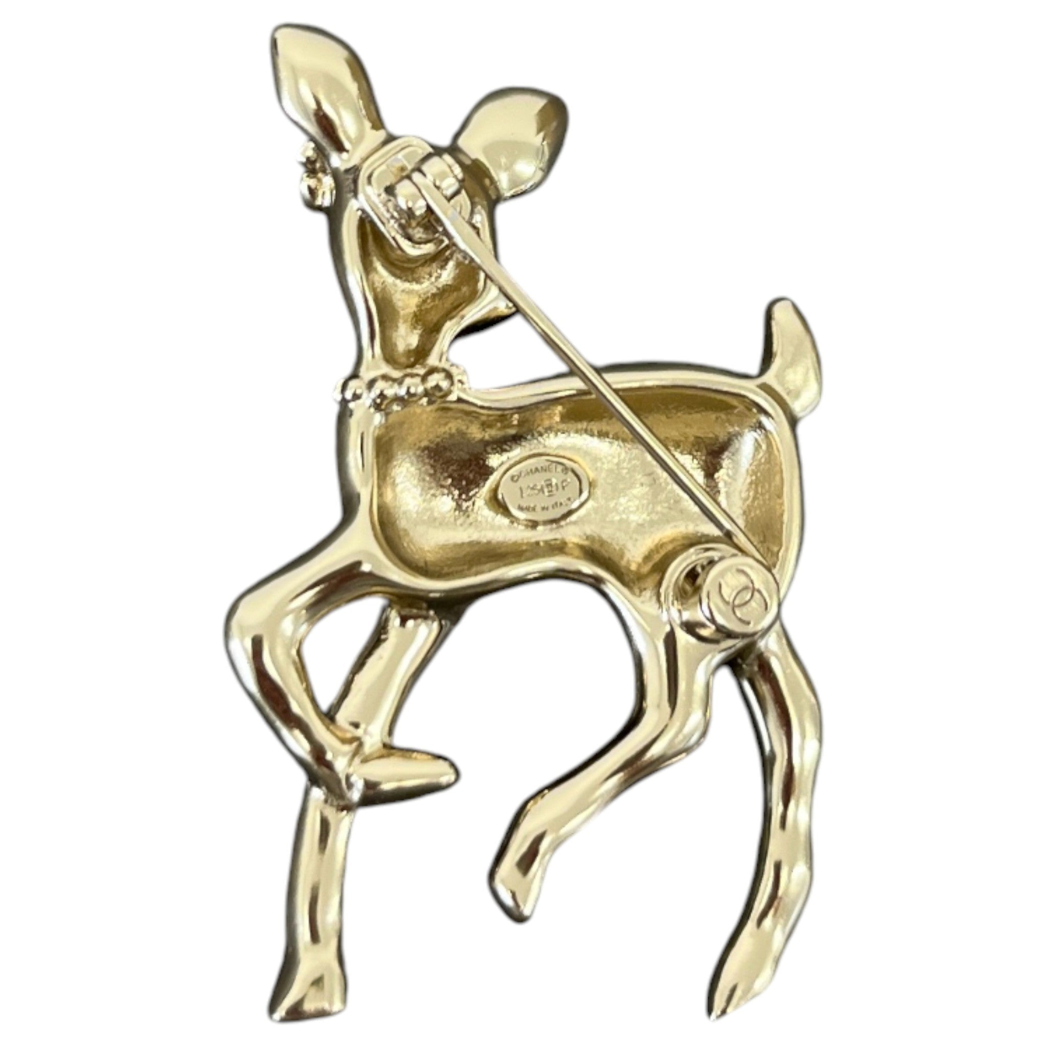 Women's Cc Bambi Pearl Brooch Gold