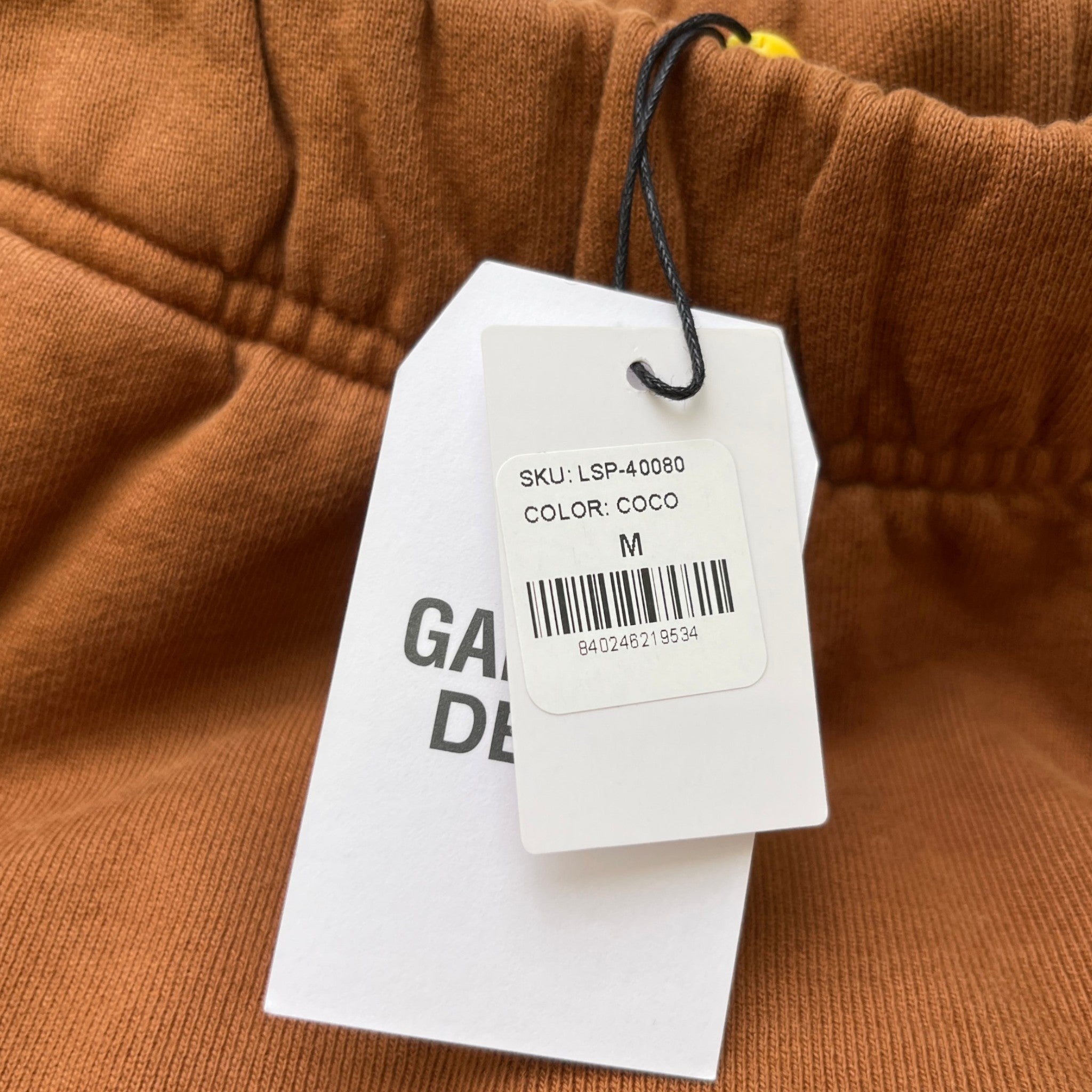 Men's Faded Logo Print Joggers Burnt Orange Size M
