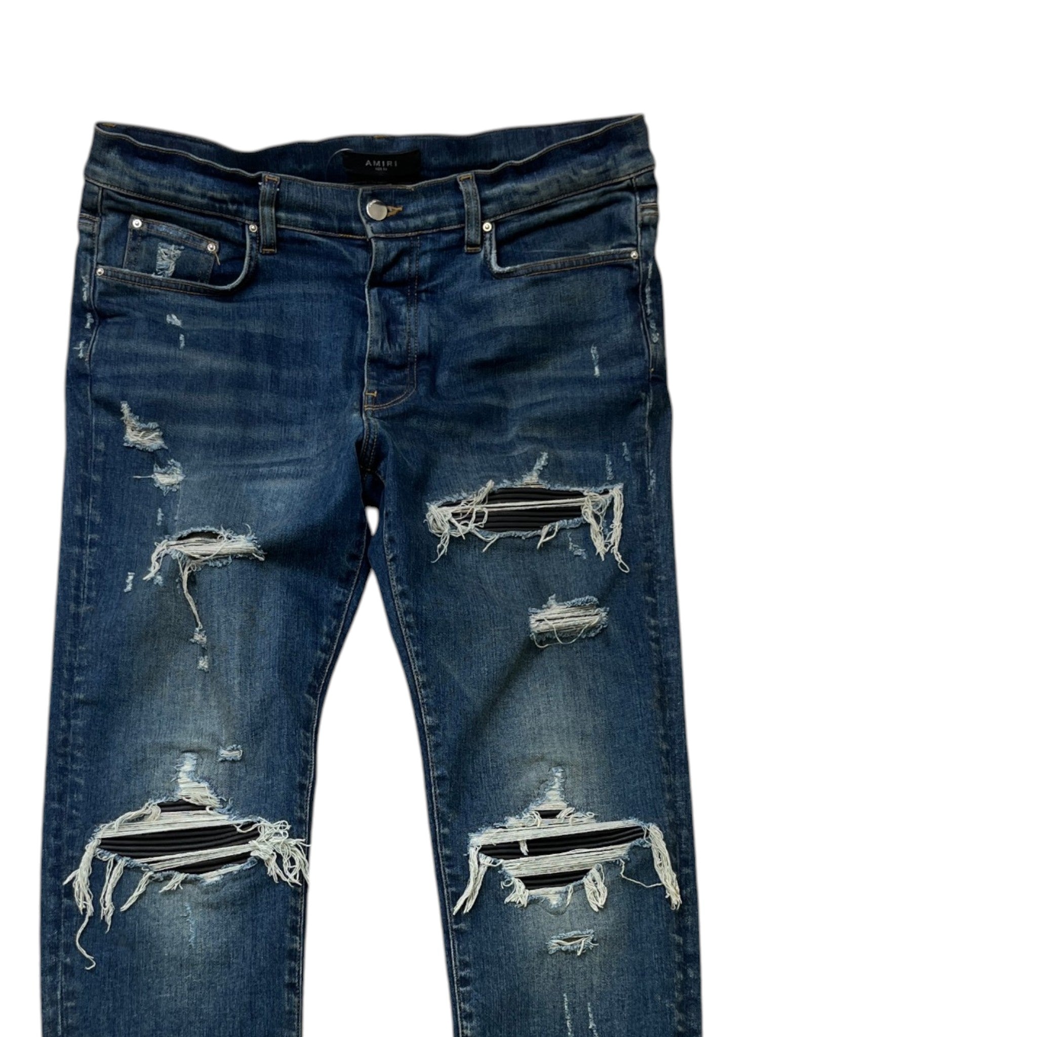 Men's Mx1 Distressed Jeans Blue Size Waist 36"