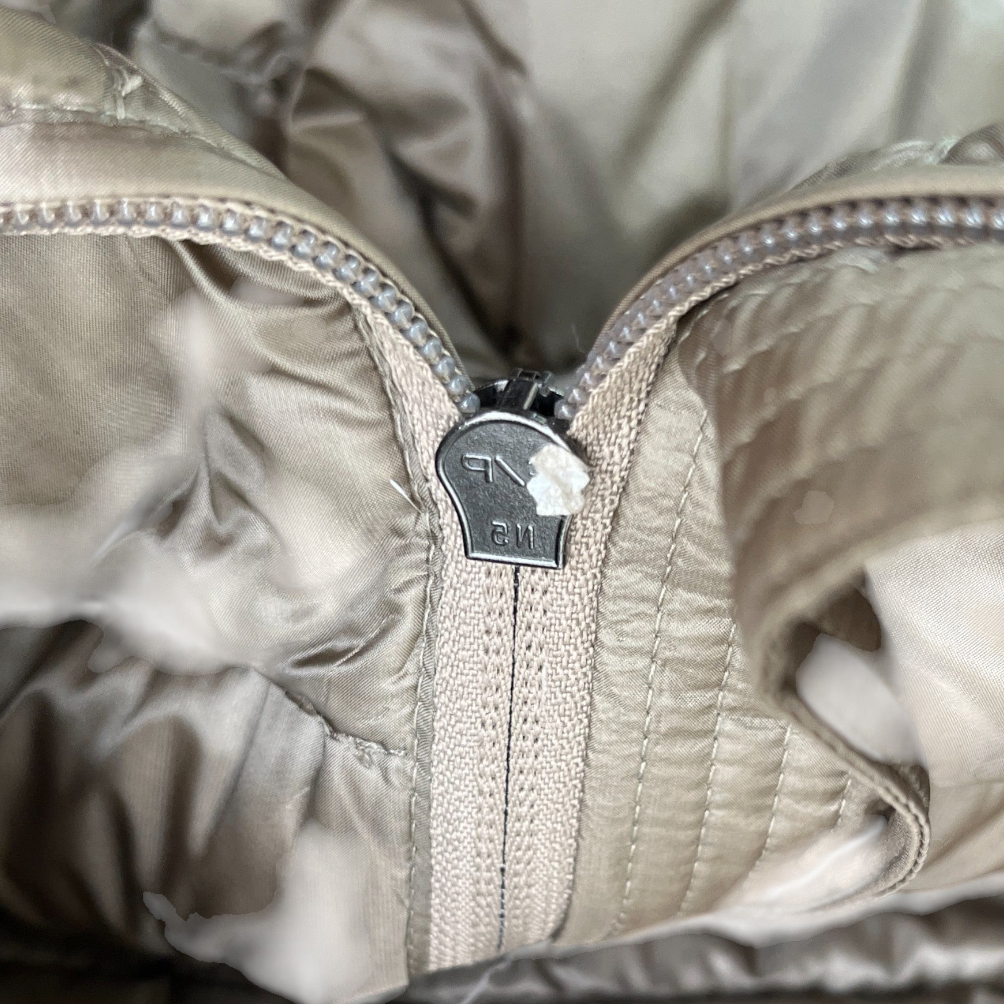 Women's Belted Down Jacket Beige Size XL