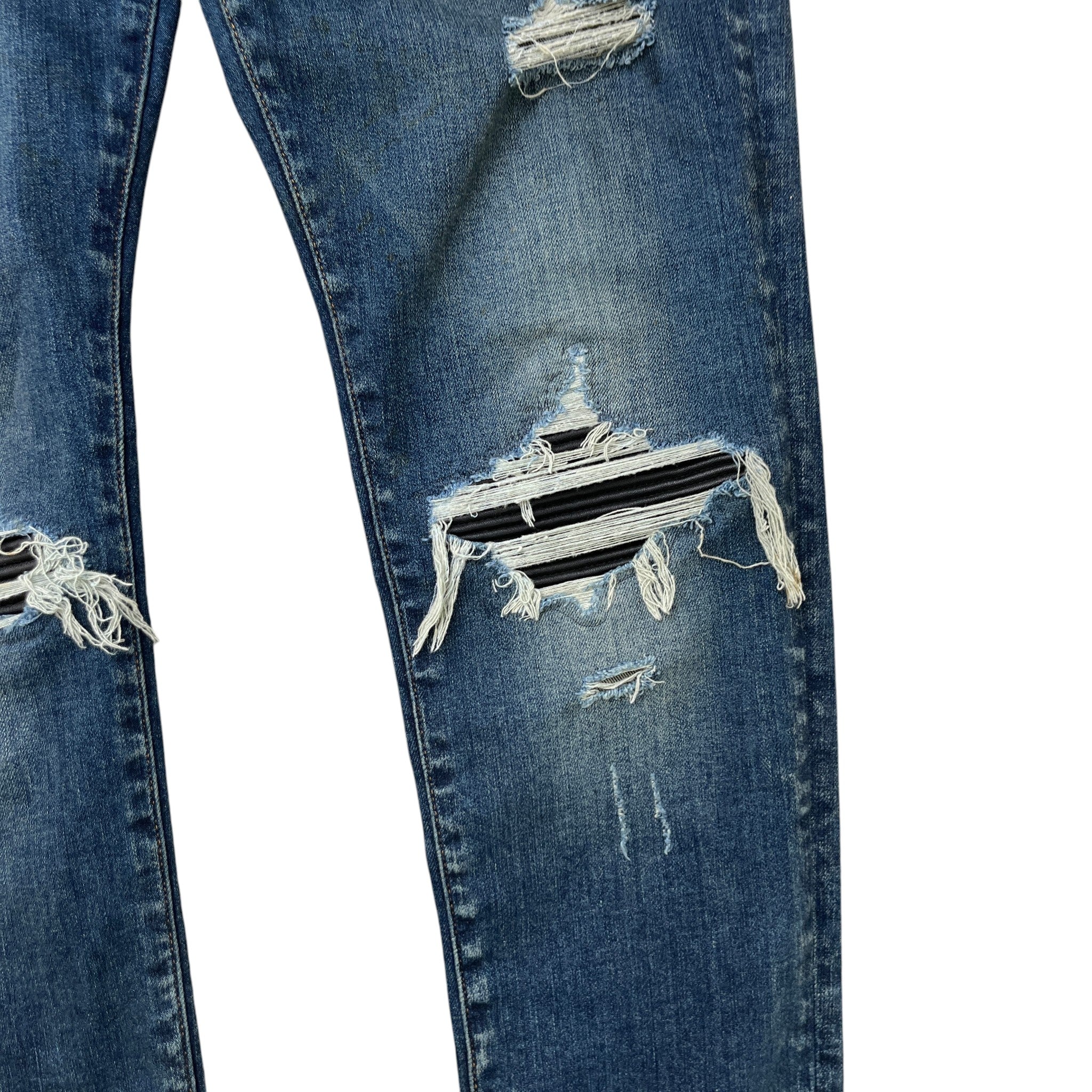 Men's Mx1 Distressed Jeans Blue Size Waist 36"