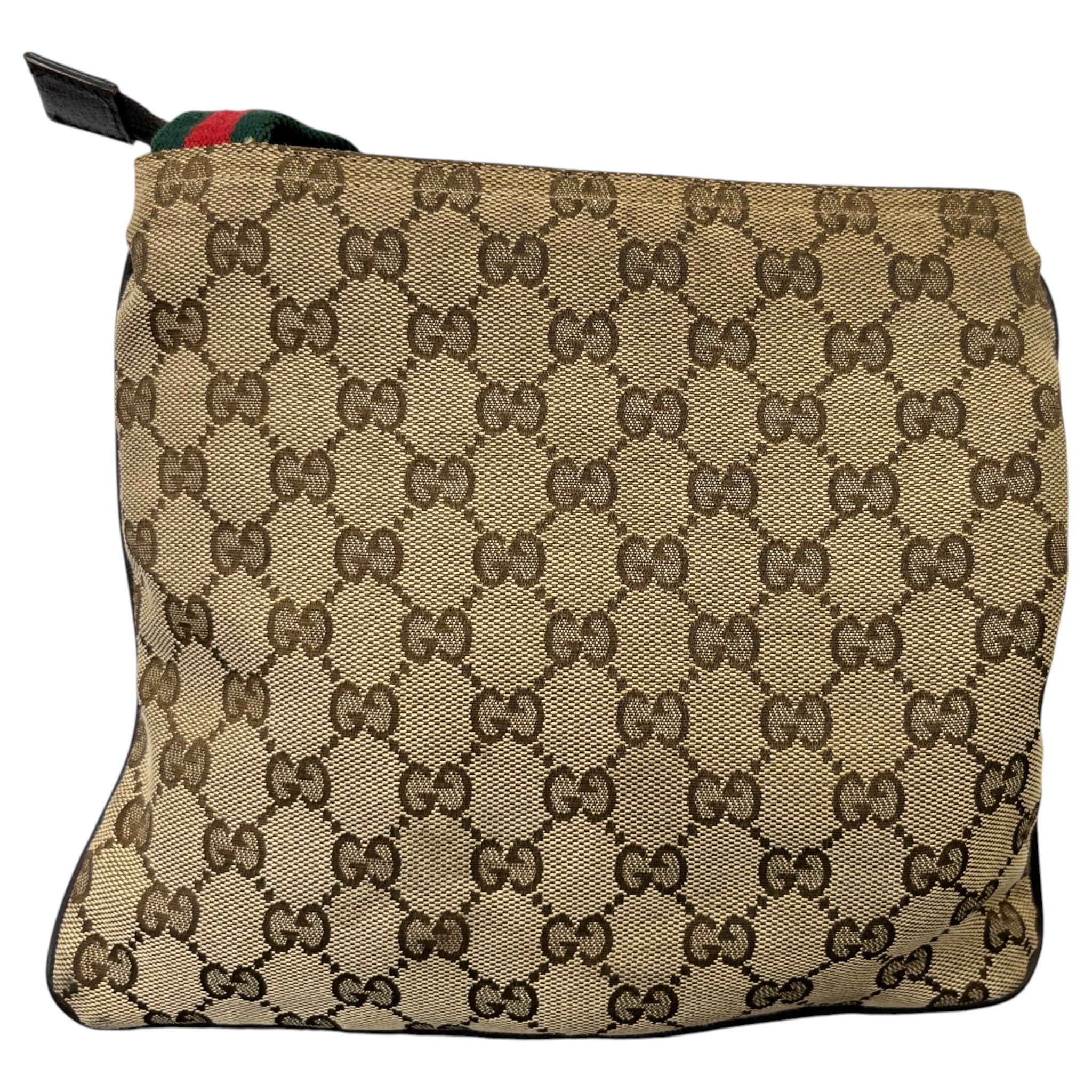 Men's Gg Supreme Web Strap Messenger Bag Beige