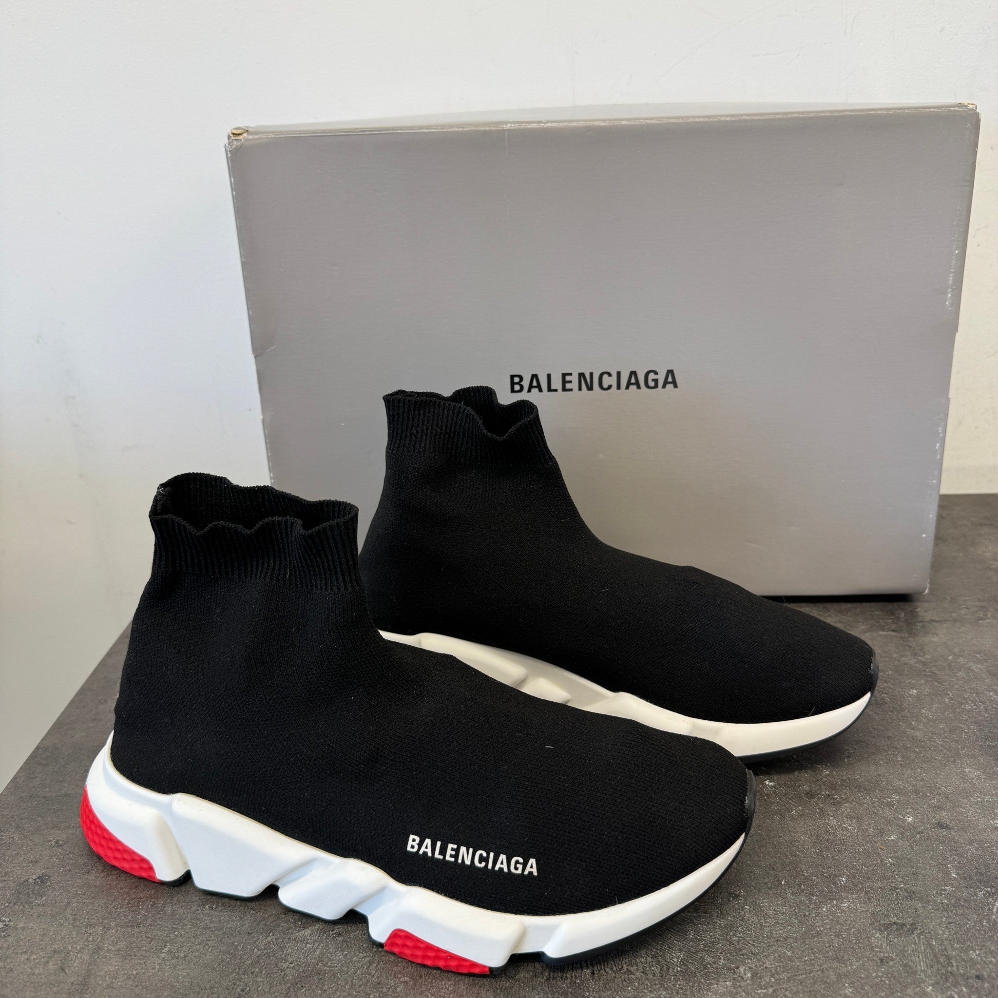 Men's Speed Sock High Trainers Black Size EU 42 / UK 8