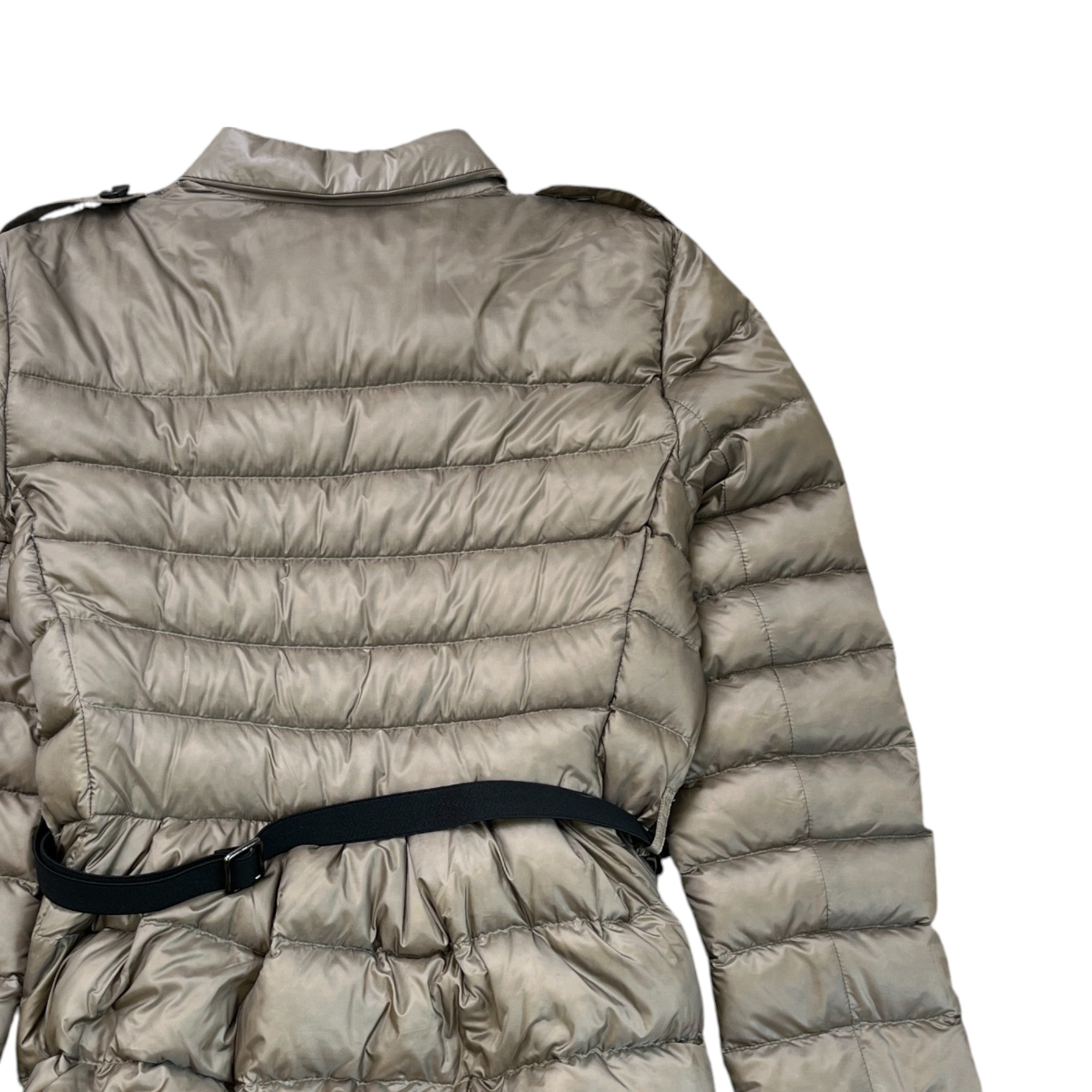 Women's Belted Down Jacket Beige Size XL