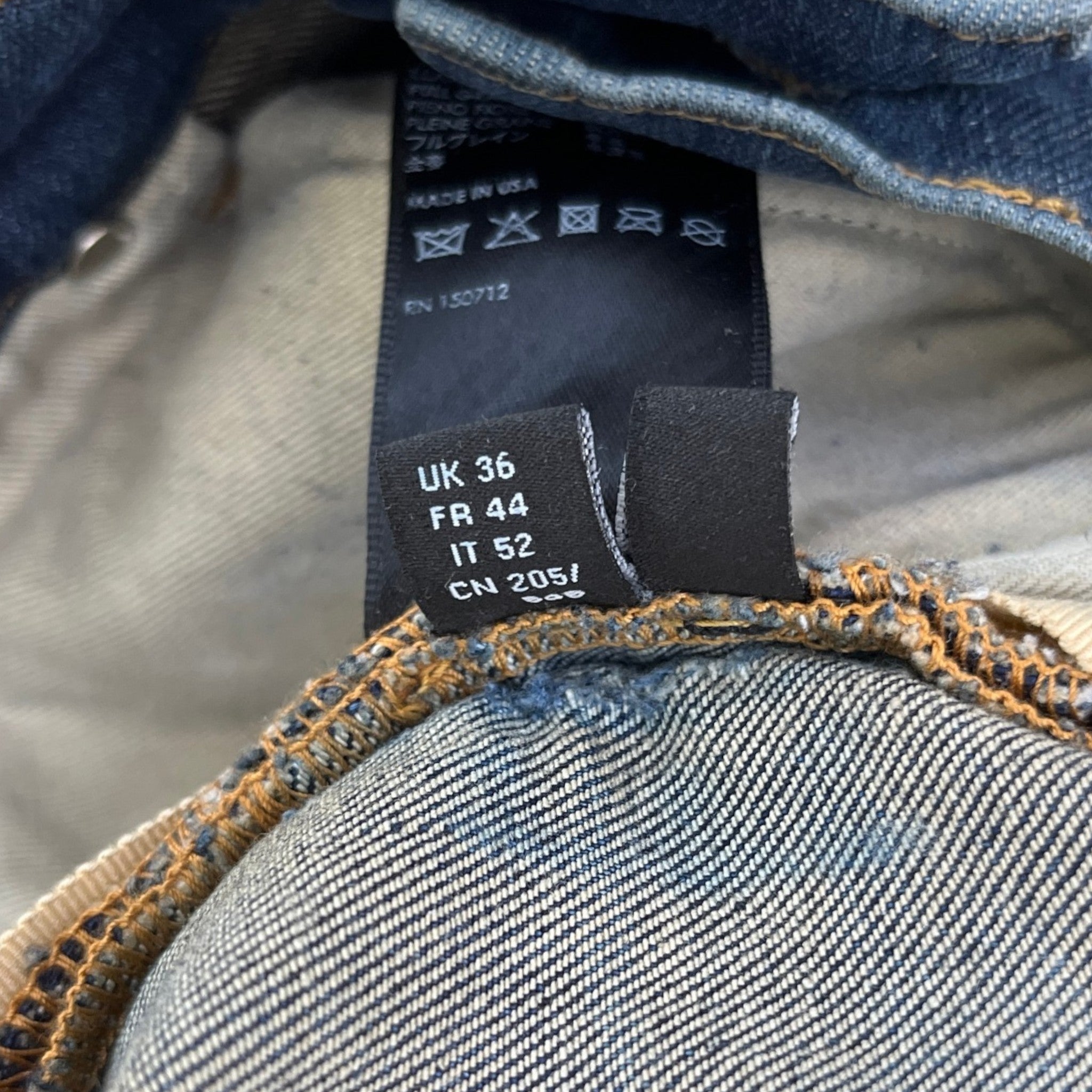 Men's Mx1 Distressed Jeans Blue Size Waist 36"