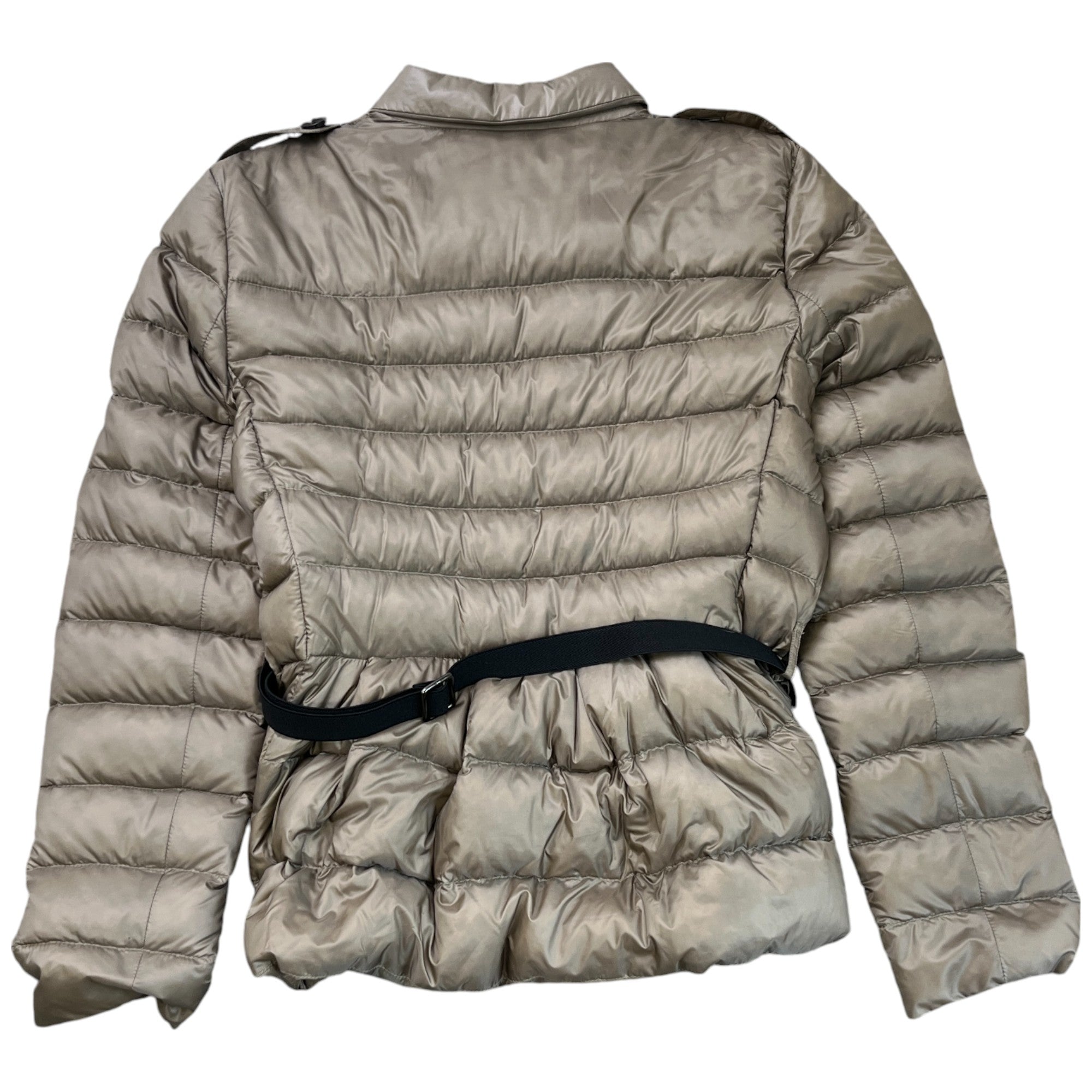 Women's Belted Down Jacket Beige Size XL