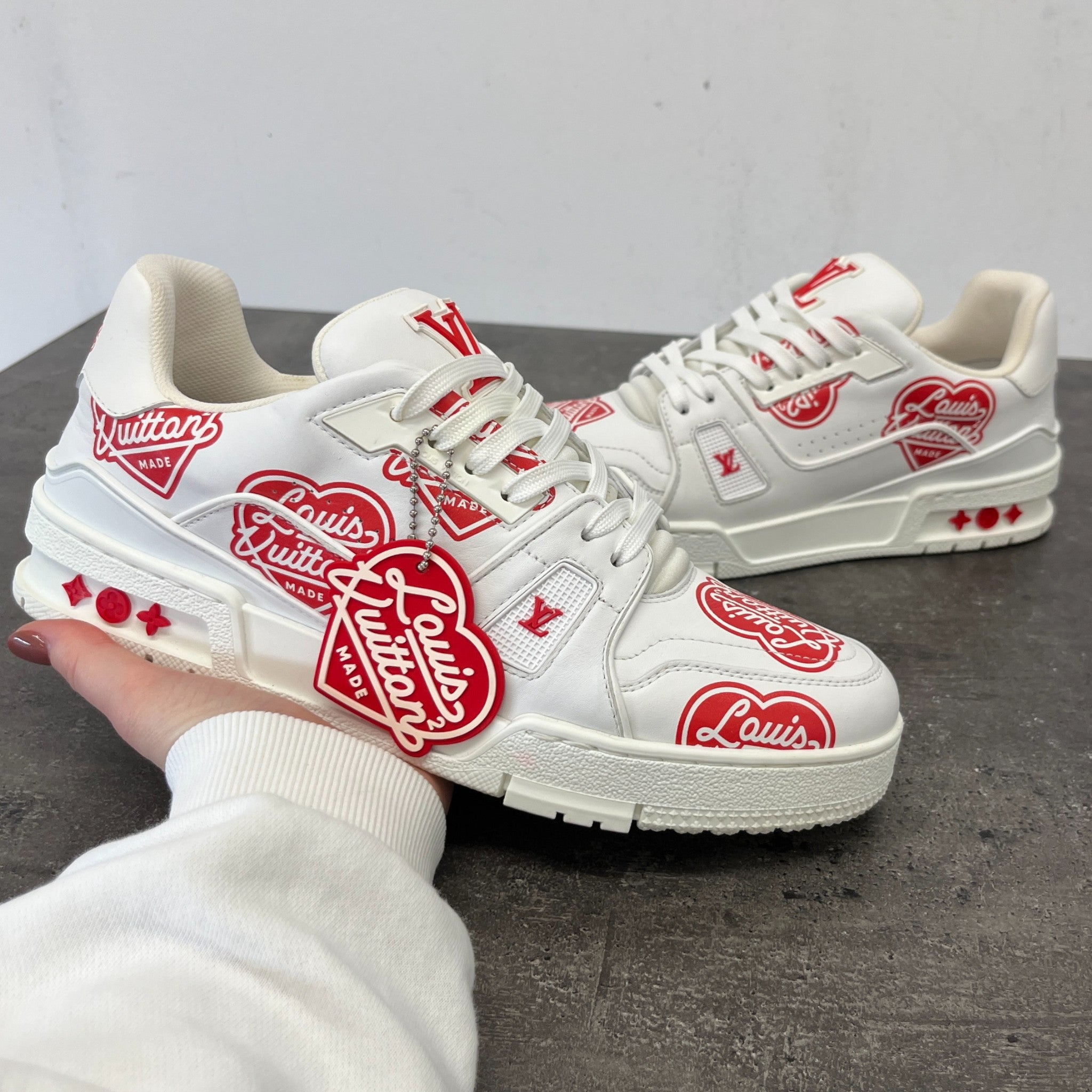 Men's Nigo Lv Made Low Trainers White Size EU 40.5 / UK 6.5