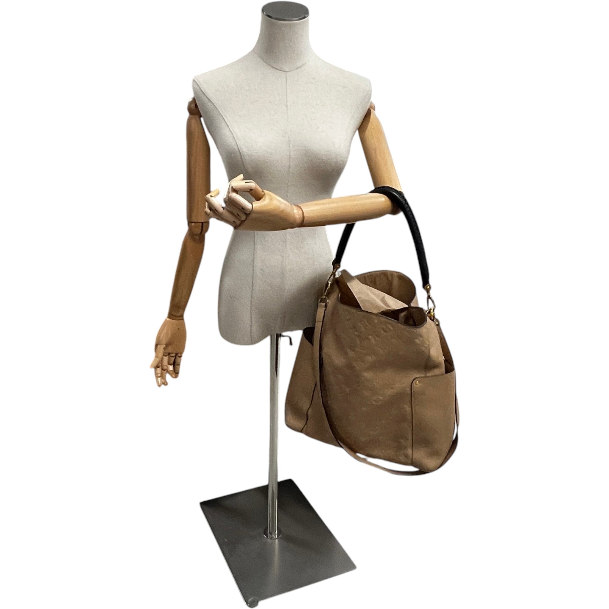 Women's Bagatelle Monogram Empreinte Hobo Bag Beige