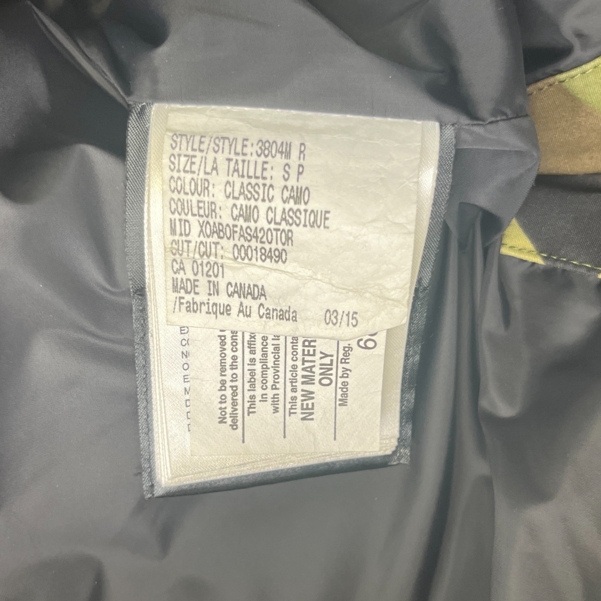 Men's Macmillan Parka Down Jacket Khaki Size S