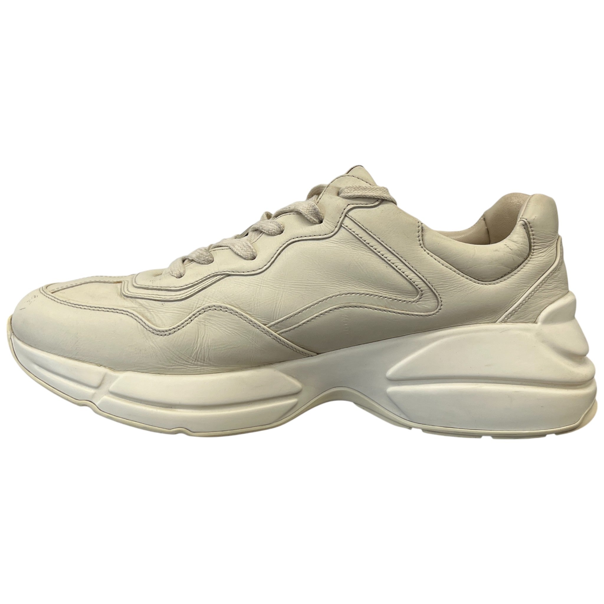 Men's Rhyton Stripe Low Trainers Beige Size EU 44.5 / UK 10.5