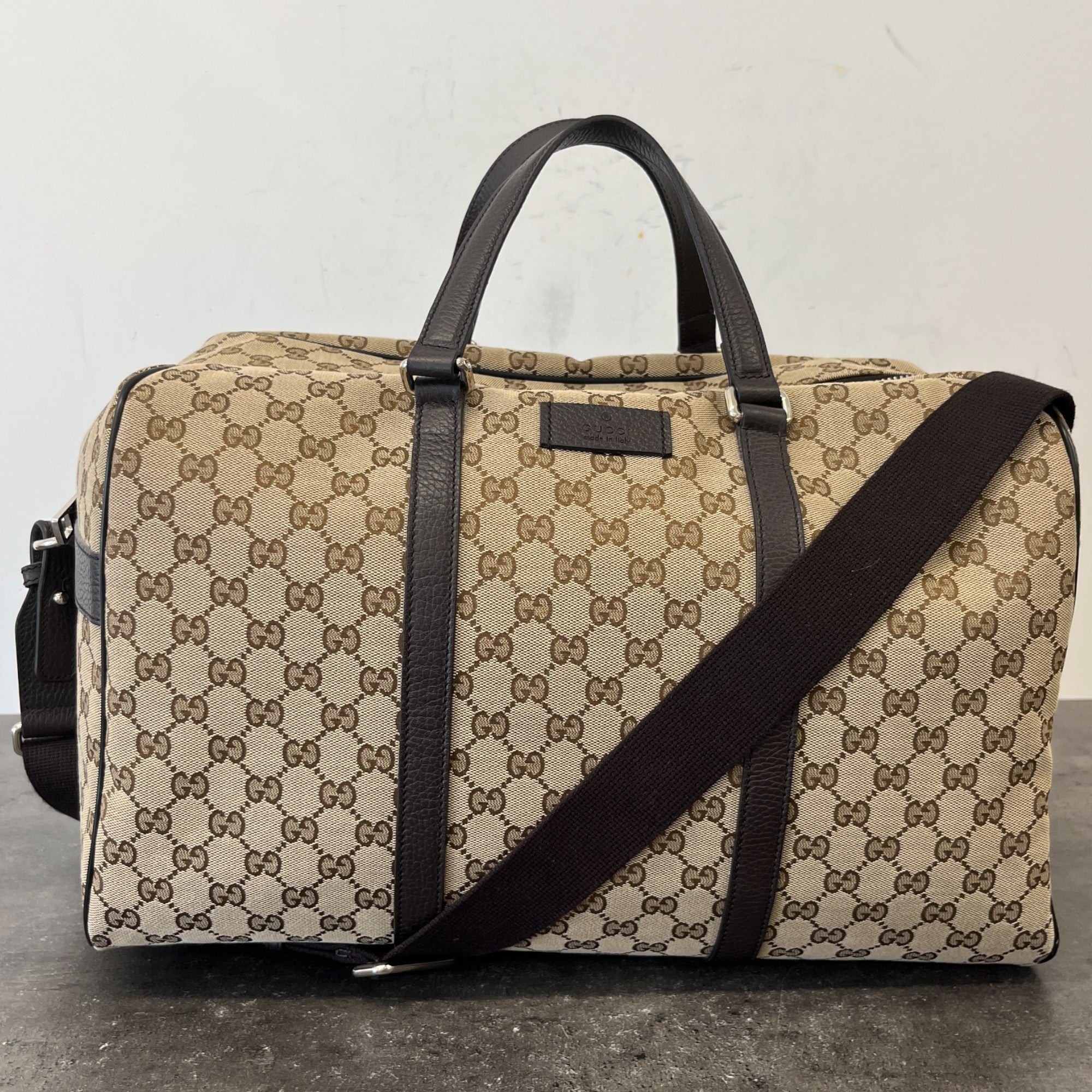 Gg Boston Duffle Bag Beige