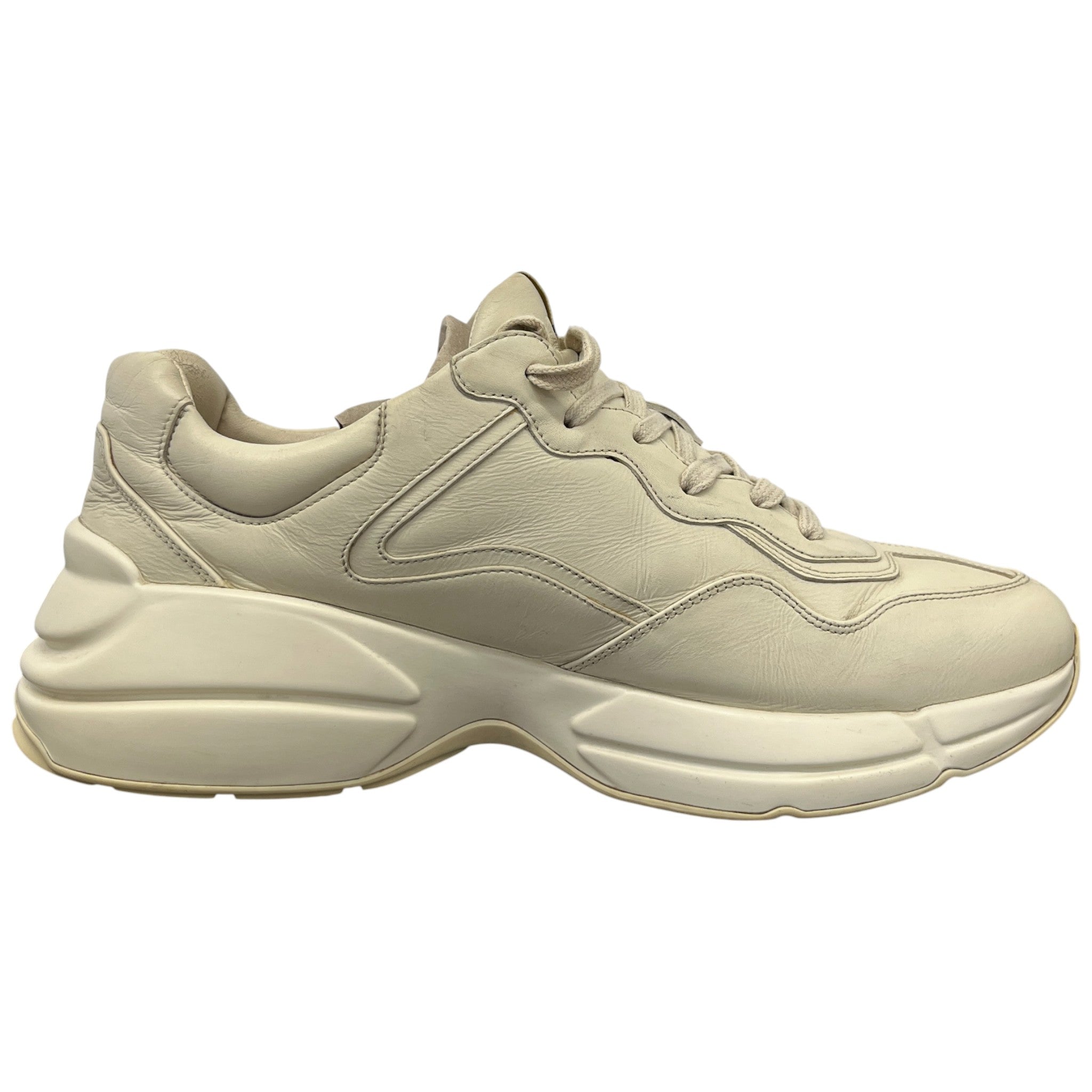 Men's Rhyton Stripe Low Trainers Beige Size EU 44.5 / UK 10.5