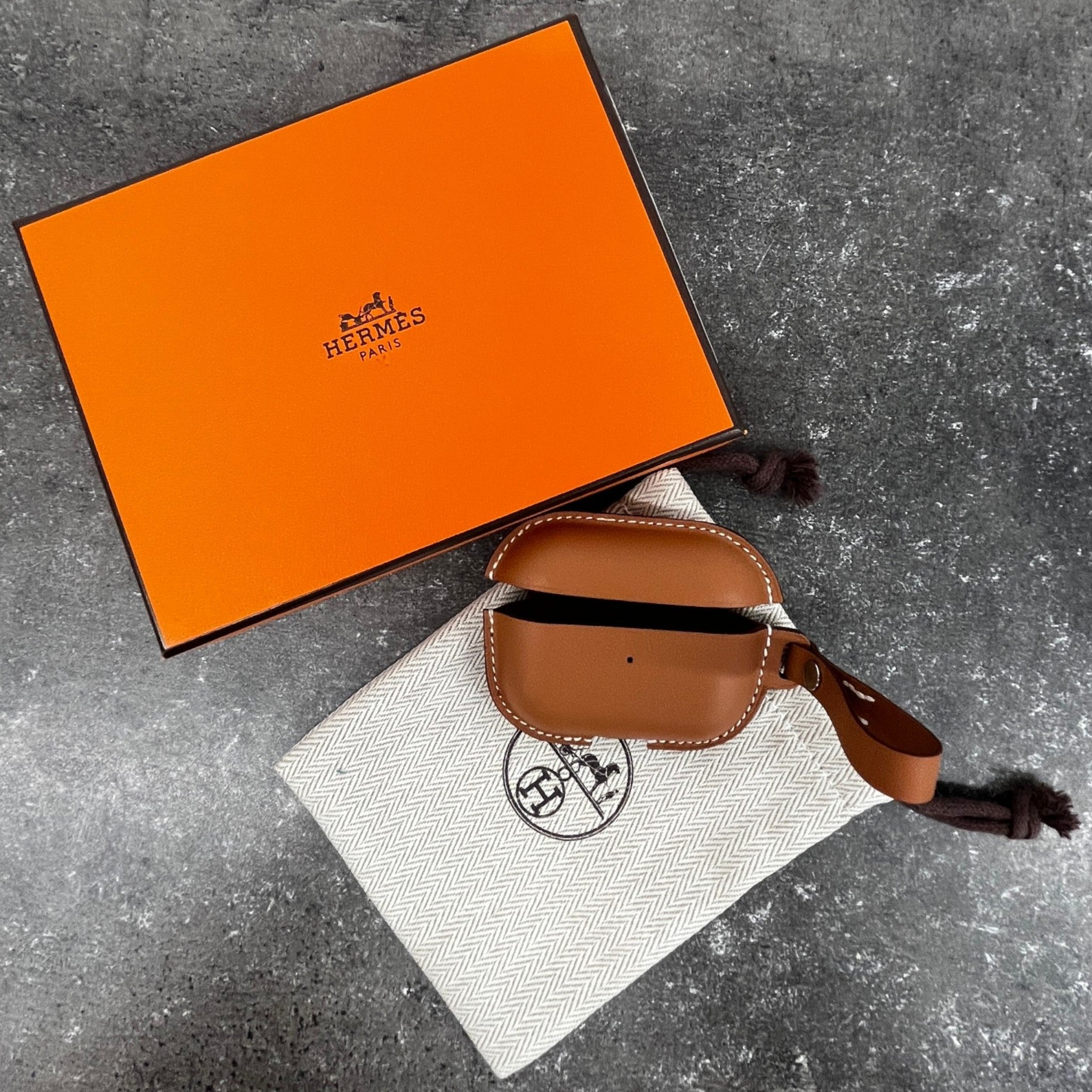 Men's Case For Airpods Pro 2 Keyring Brown