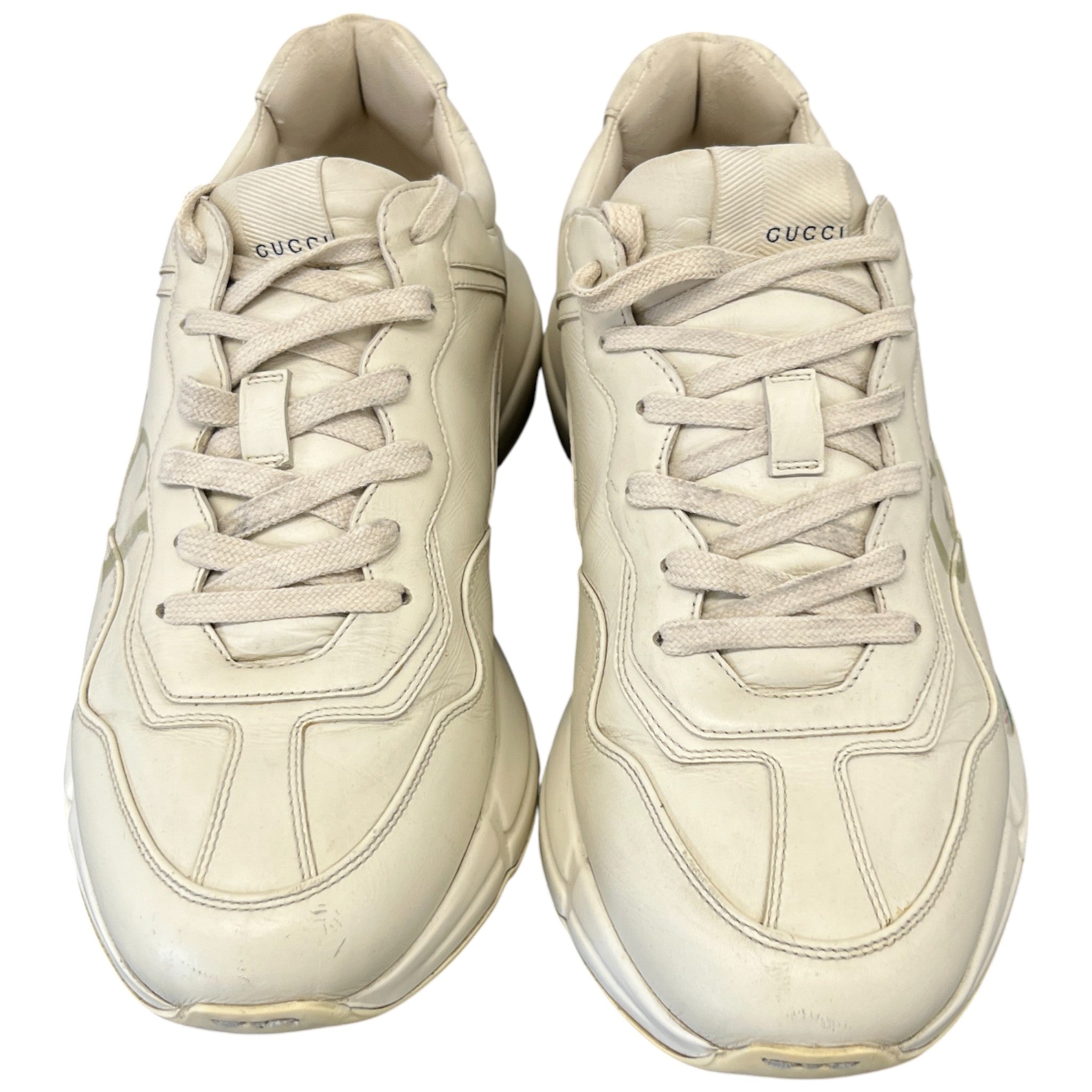 Men's Rhyton Stripe Low Trainers Beige Size EU 44.5 / UK 10.5