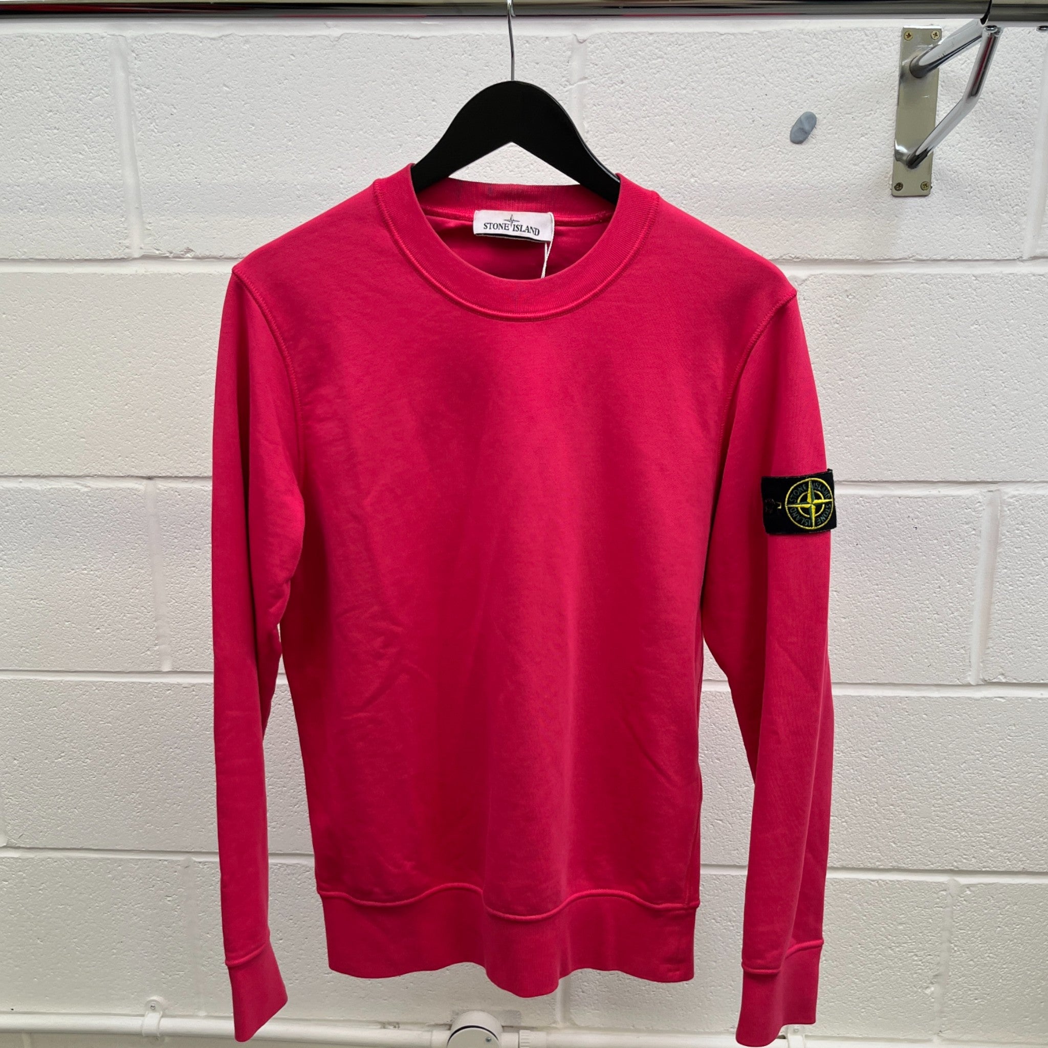 Men's Applique Logo Sweatshirt Pink Size S
