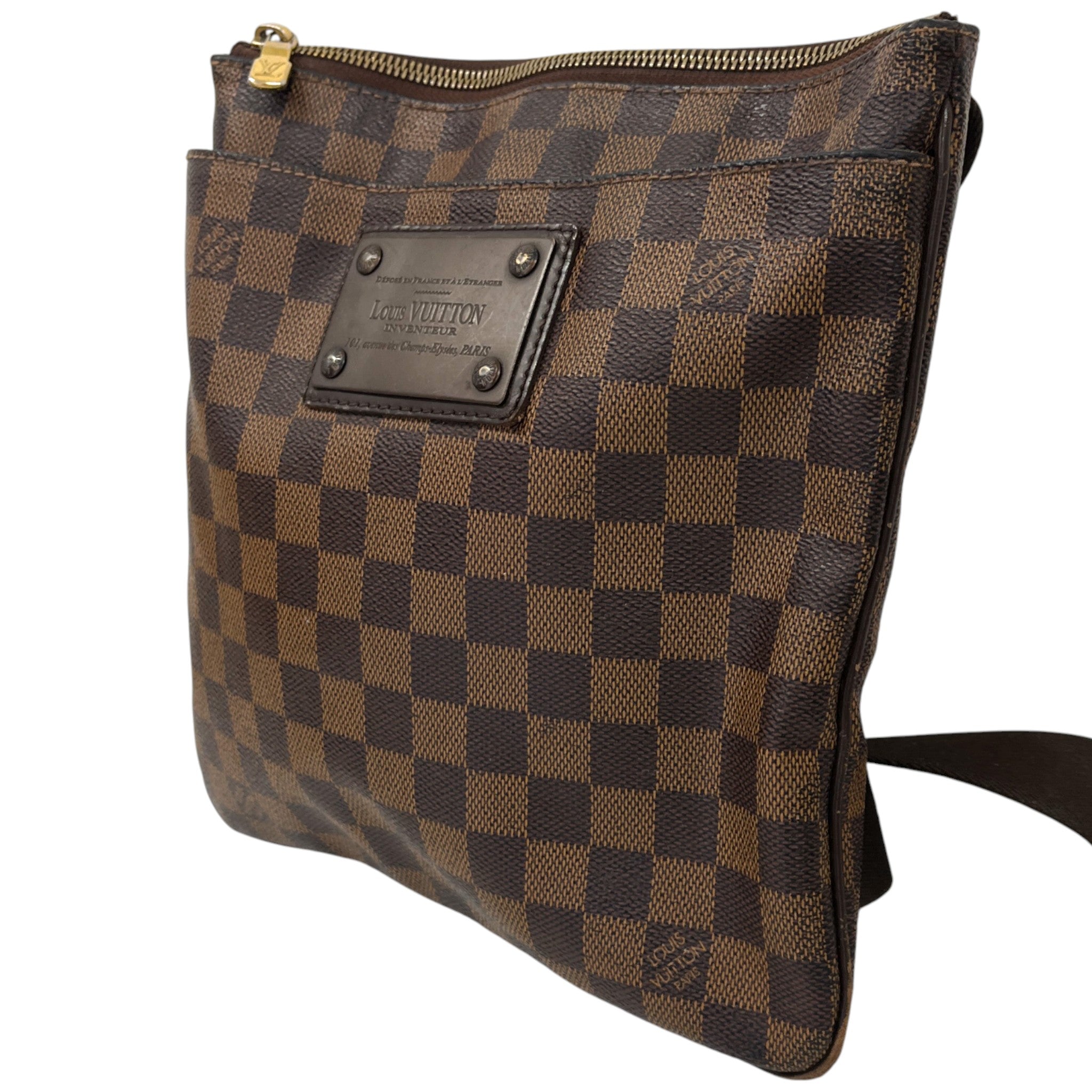 Men's Damier Ebene Brooklyn Messenger Bag Brown