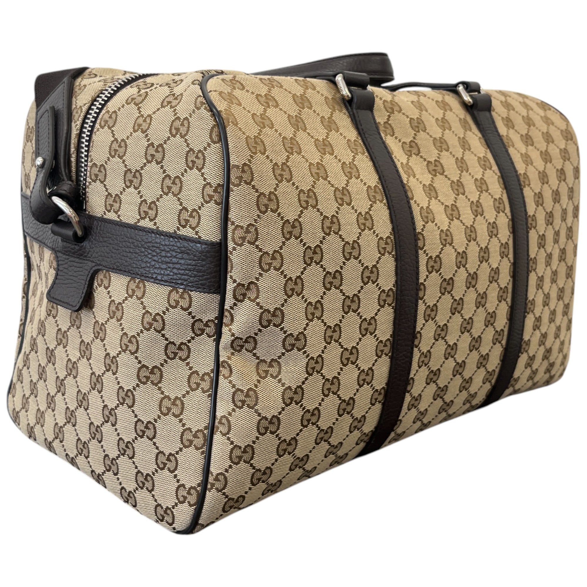 Gg Boston Duffle Bag Beige