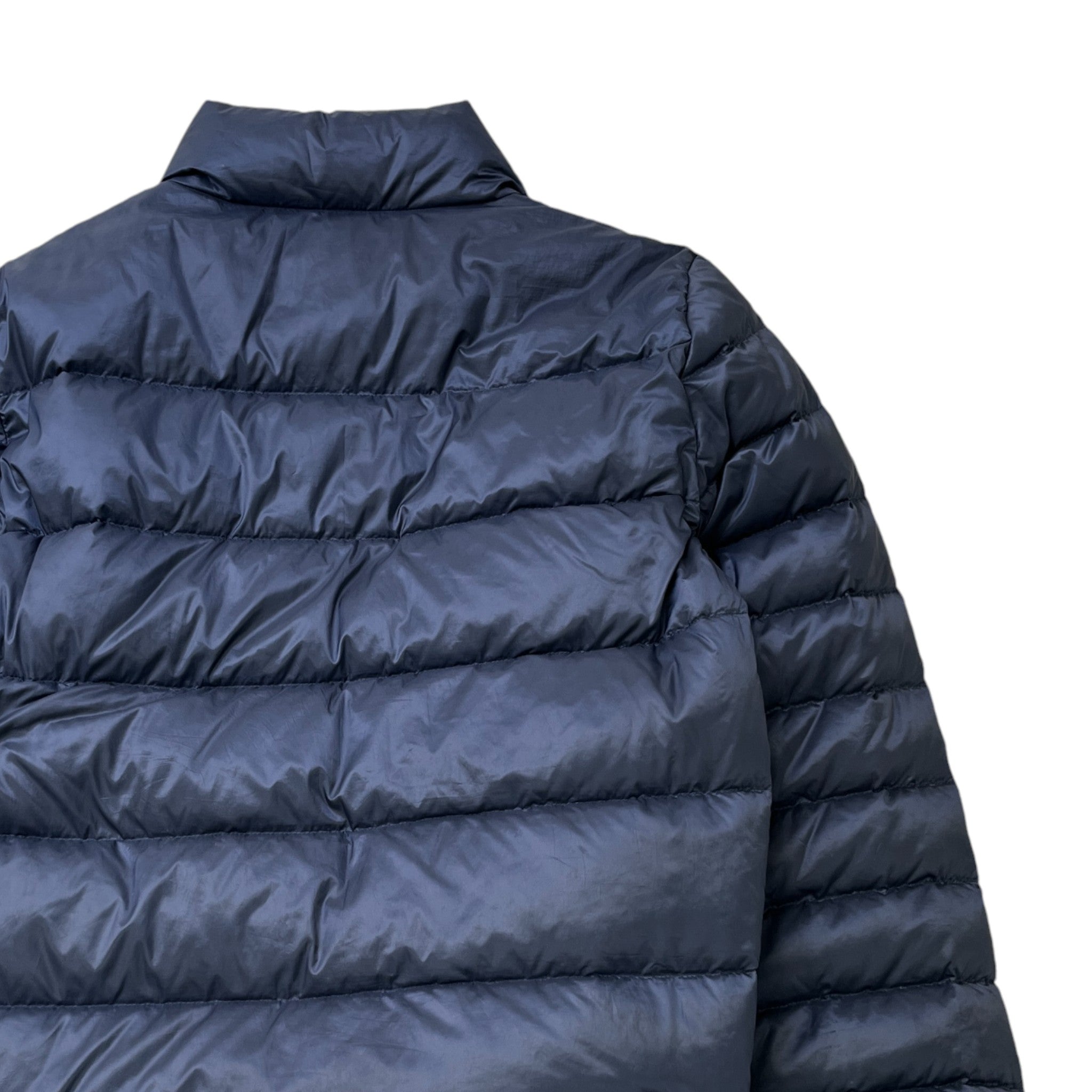 Men's Embroidered Logo Down Jacket Navy Size S