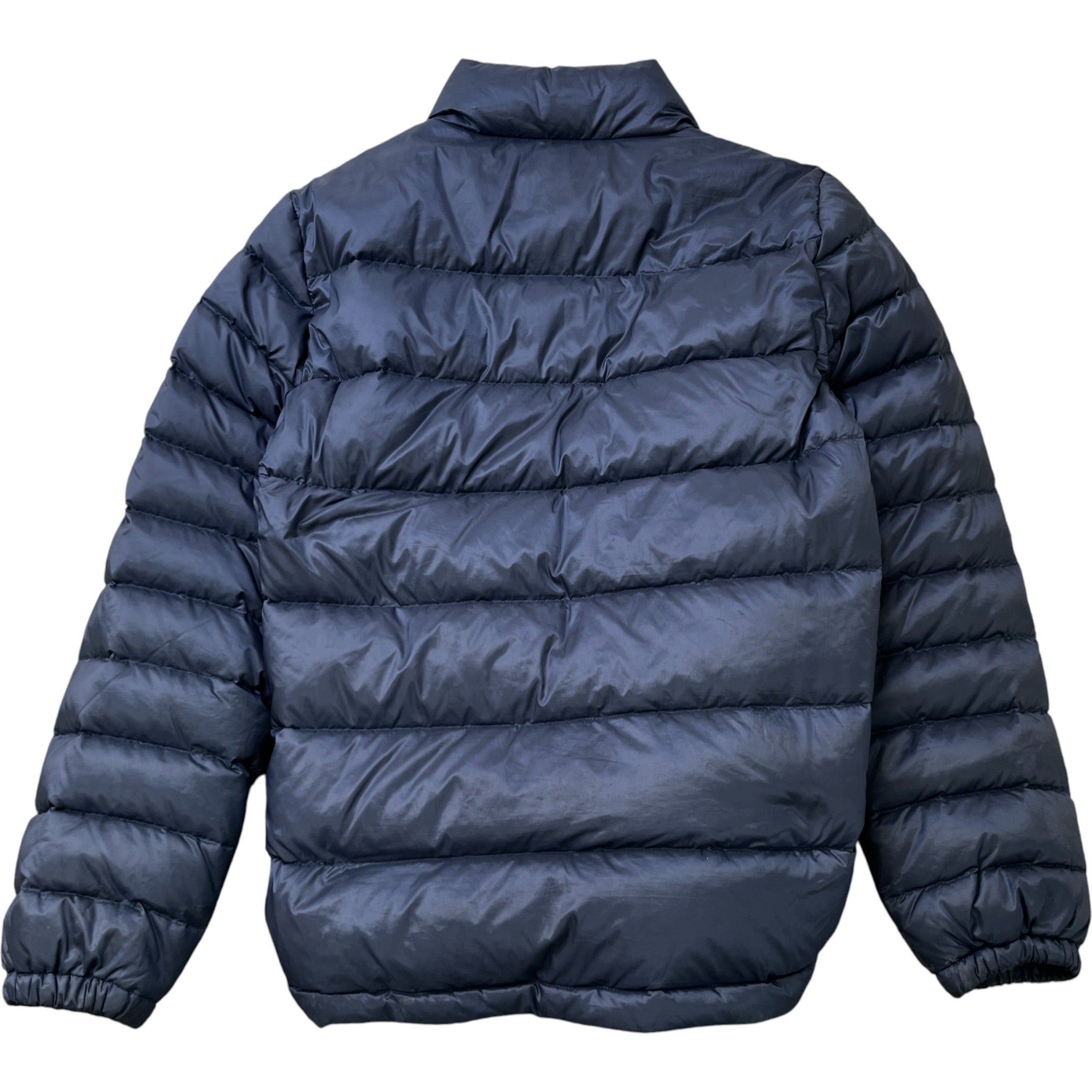 Men's Embroidered Logo Down Jacket Navy Size S