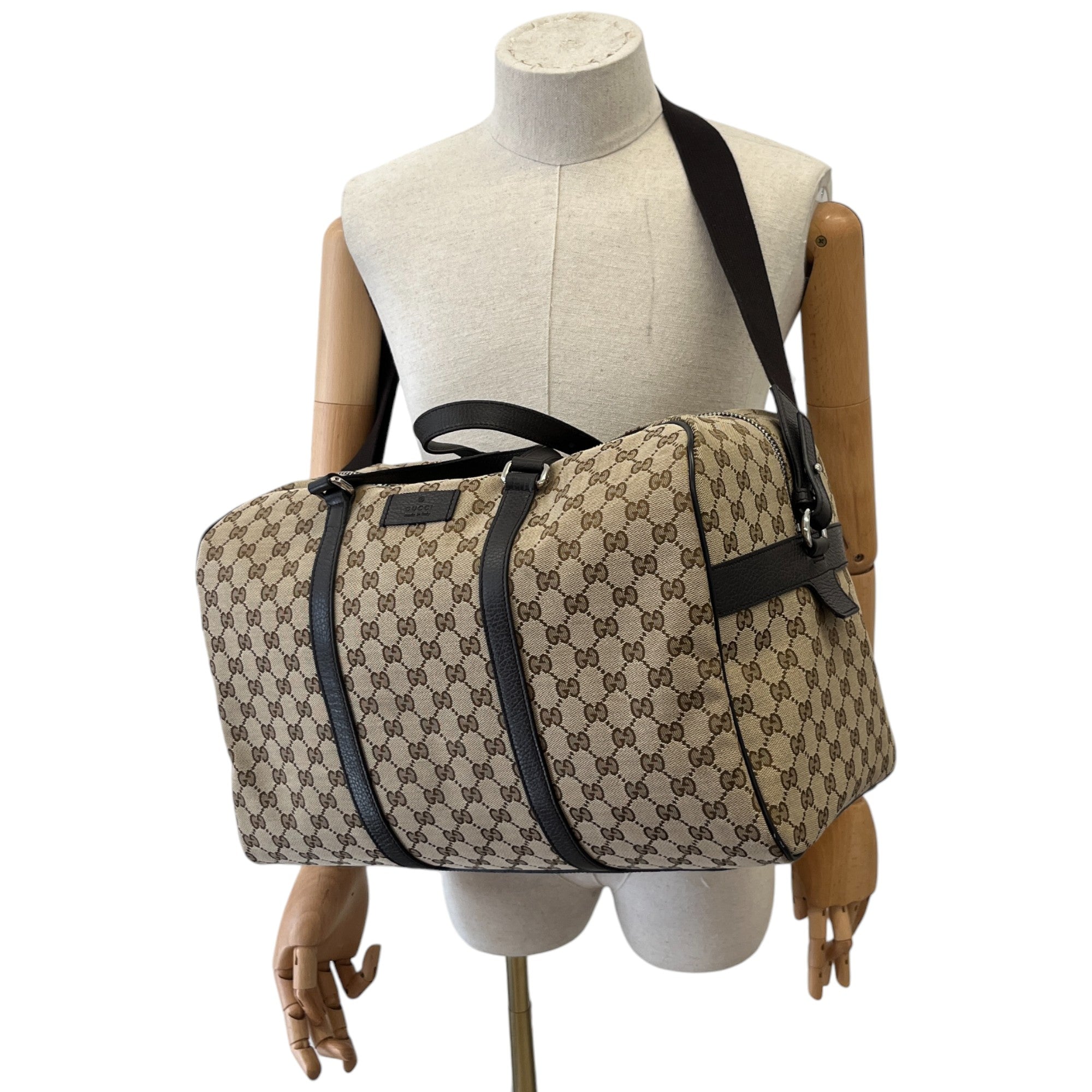 Gg Boston Duffle Bag Beige