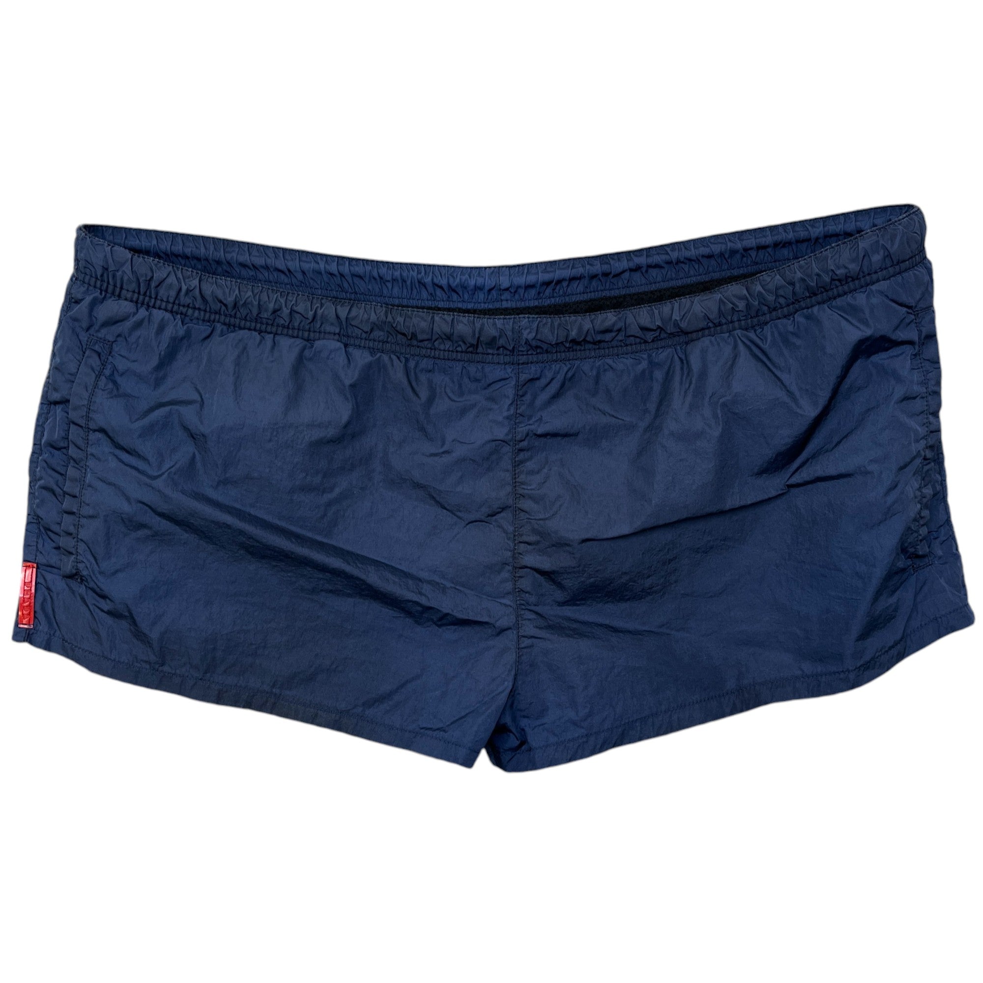 Men's Rubber Logo Swim Shorts Navy Size W36 / IT 52