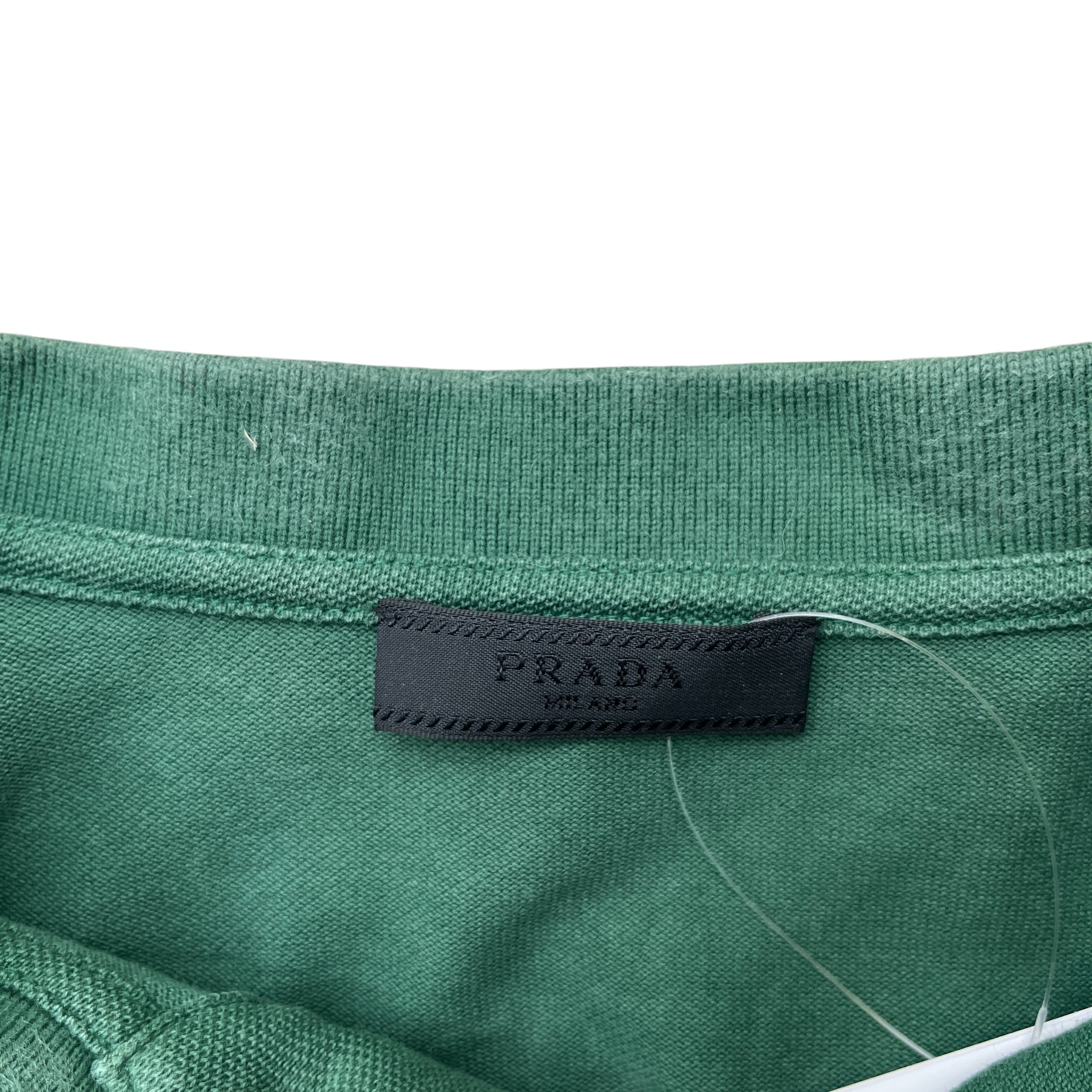 Men's Tab Logo Polo Shirt Green Size XL