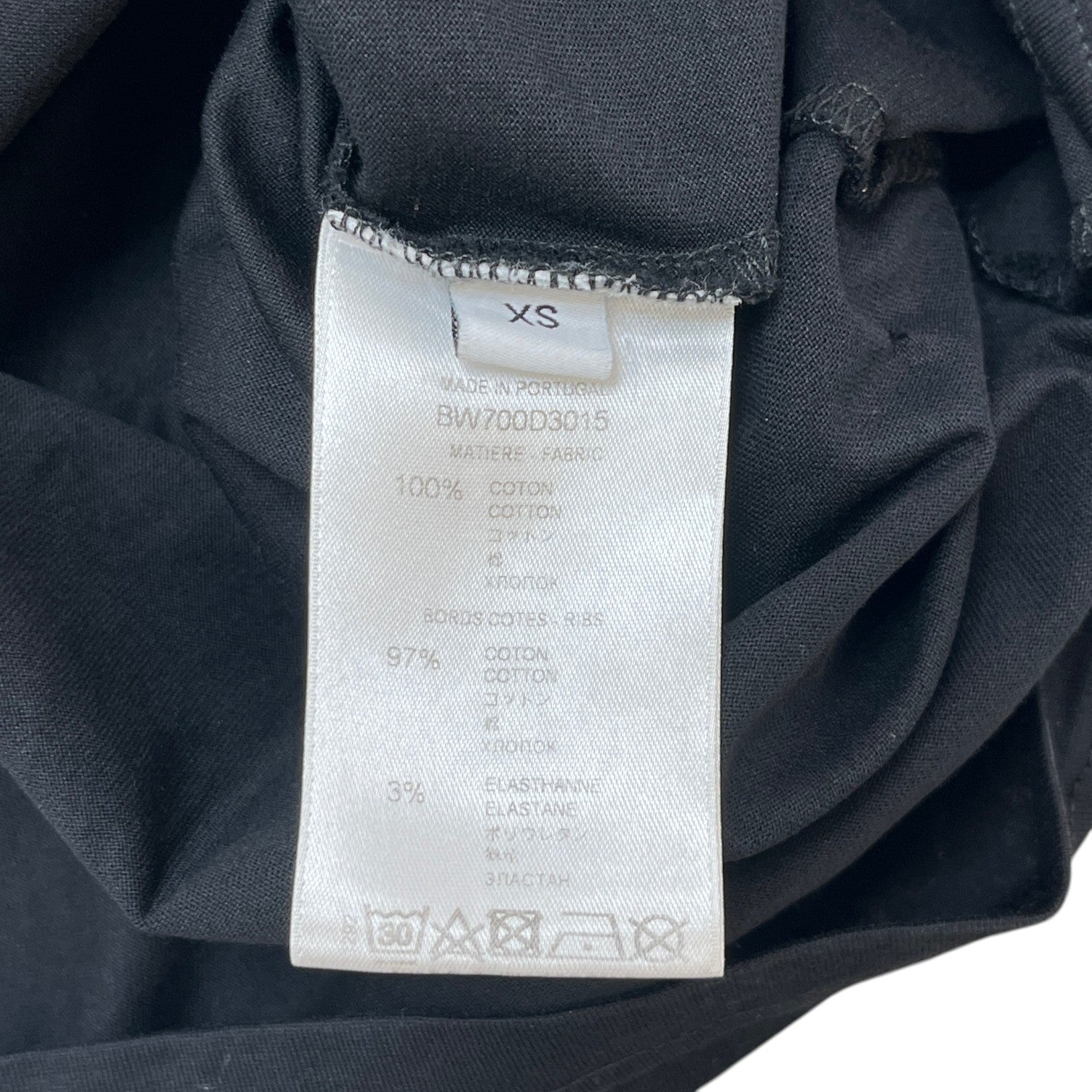 Men's Distressed Logo T-Shirt Black Size XS