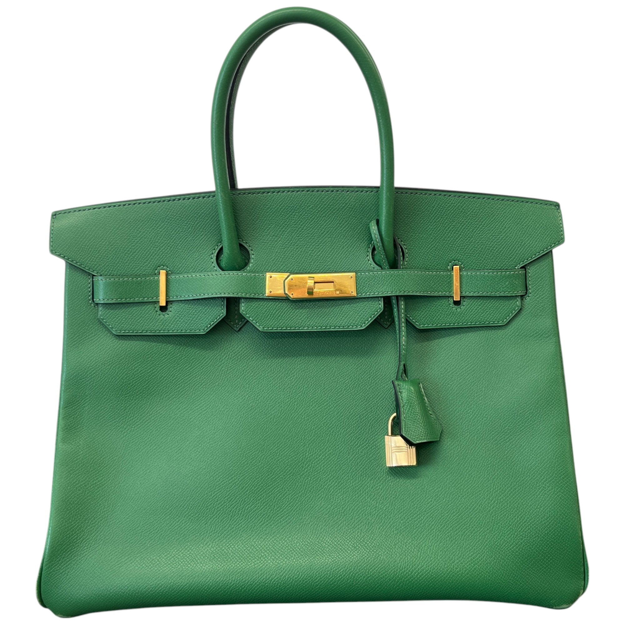 Women's Birkin 35 Epsom Leather Handbag Green