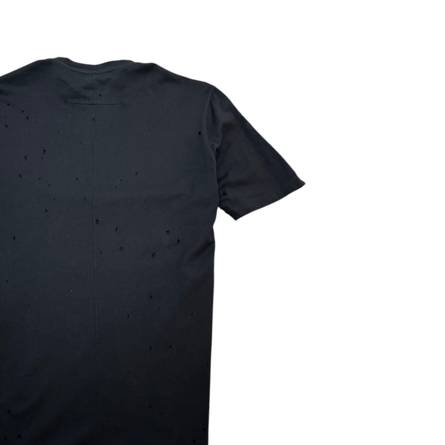 Men's Distressed Logo T-Shirt Black Size XS