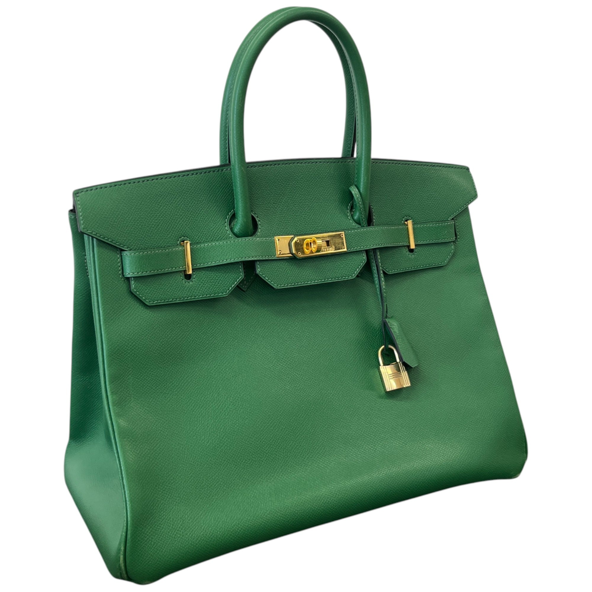 Women's Birkin 35 Epsom Leather Handbag Green