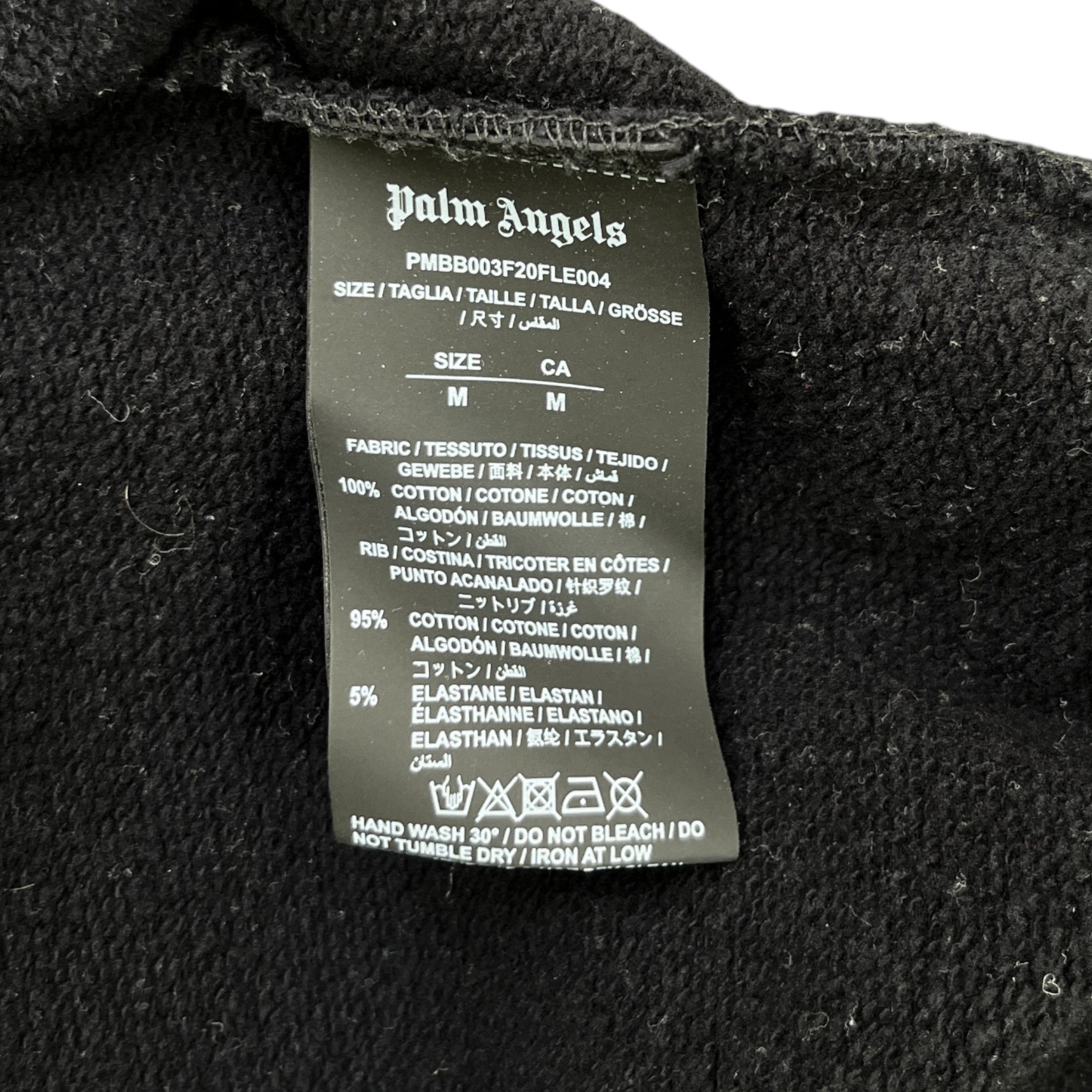 Men's Logo Print Hoodie Black Size M