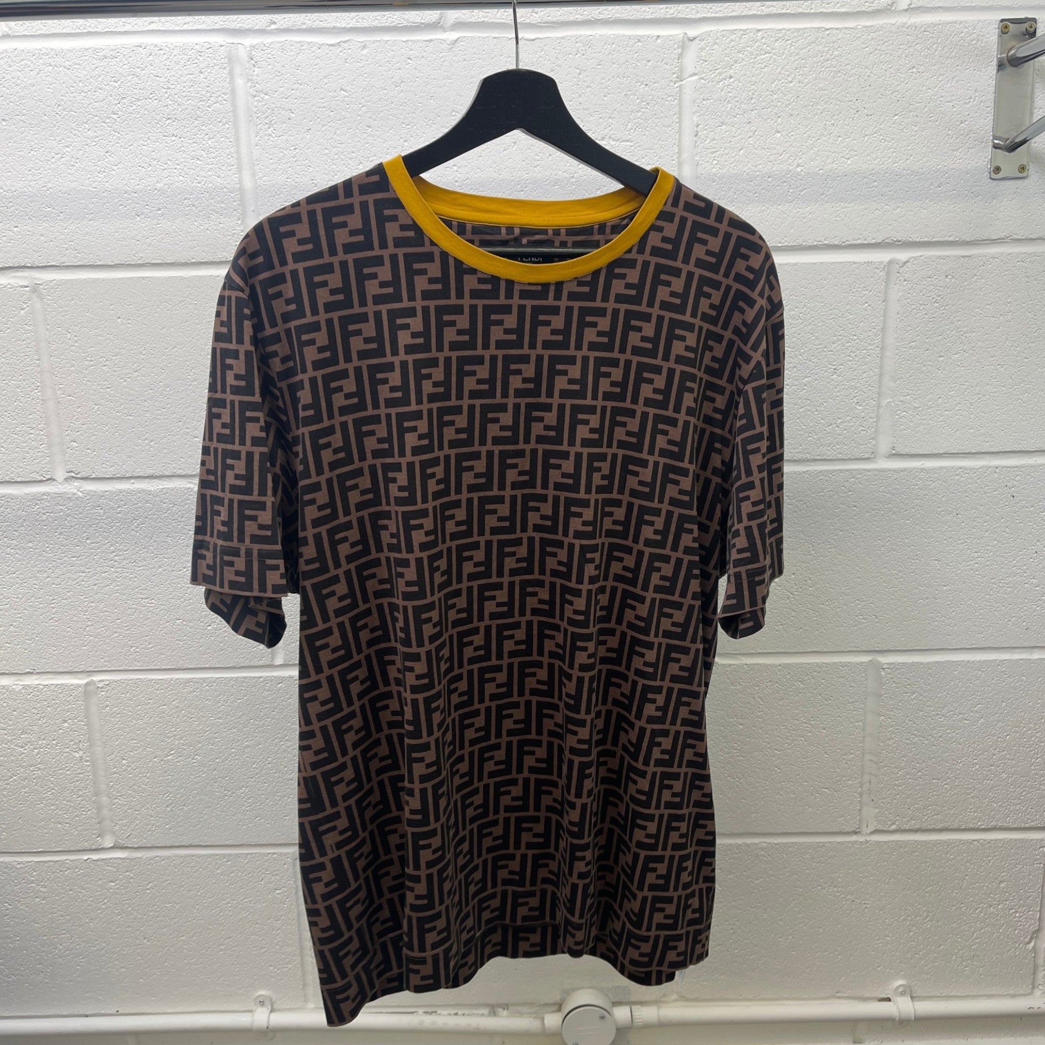 Men's Ff Monogram T-Shirt Brown Size M