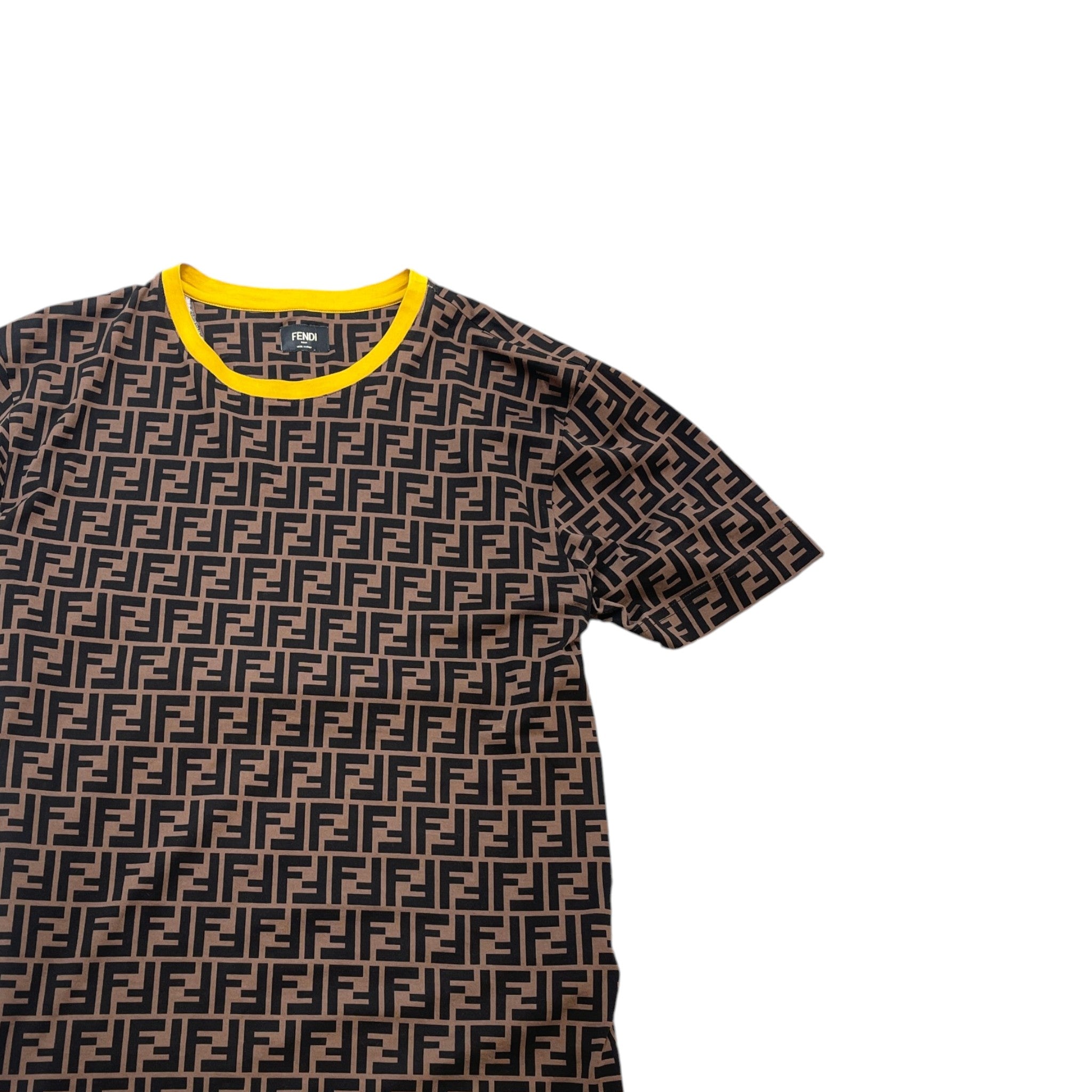 Men's Ff Monogram T-Shirt Brown Size M