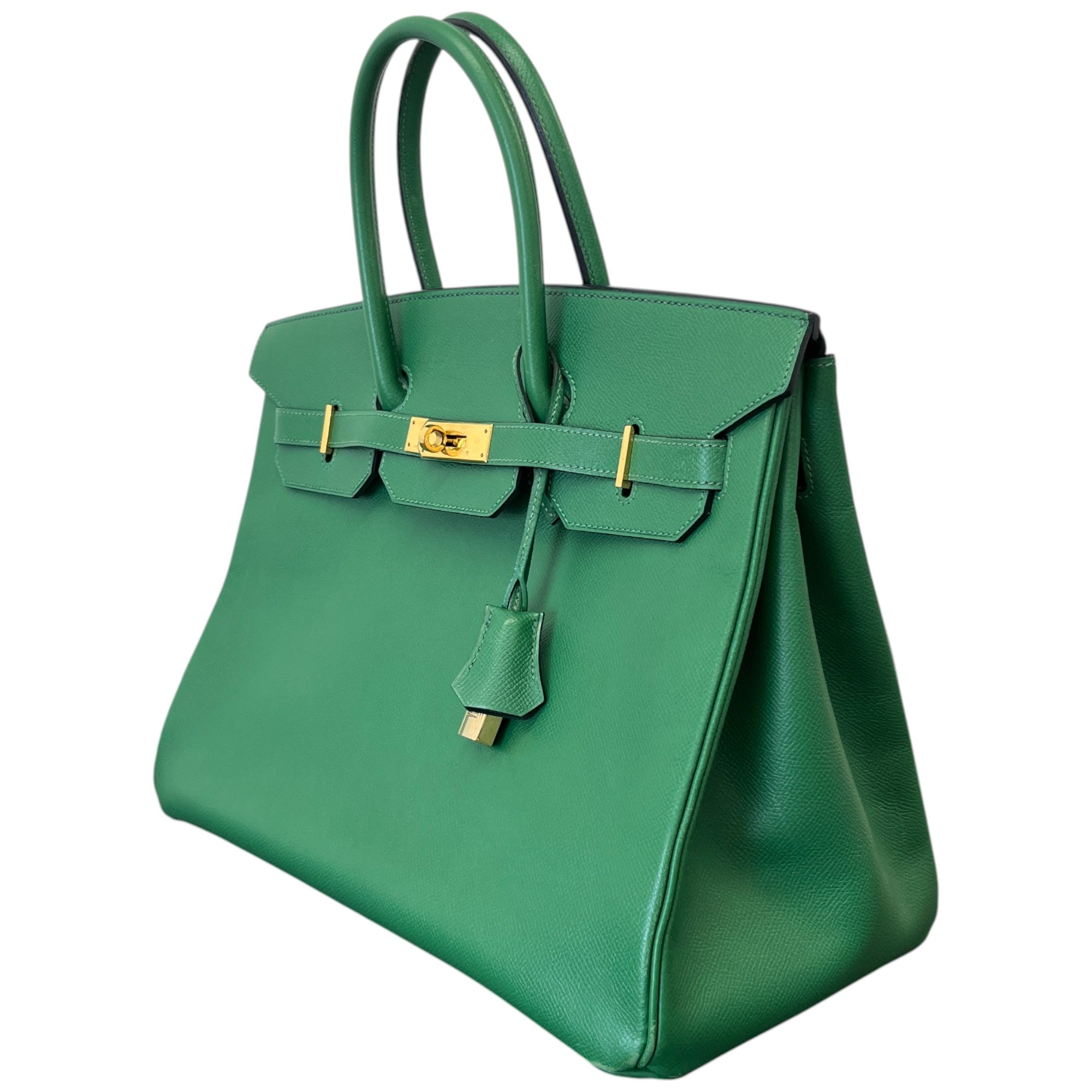 Women's Birkin 35 Epsom Leather Handbag Green