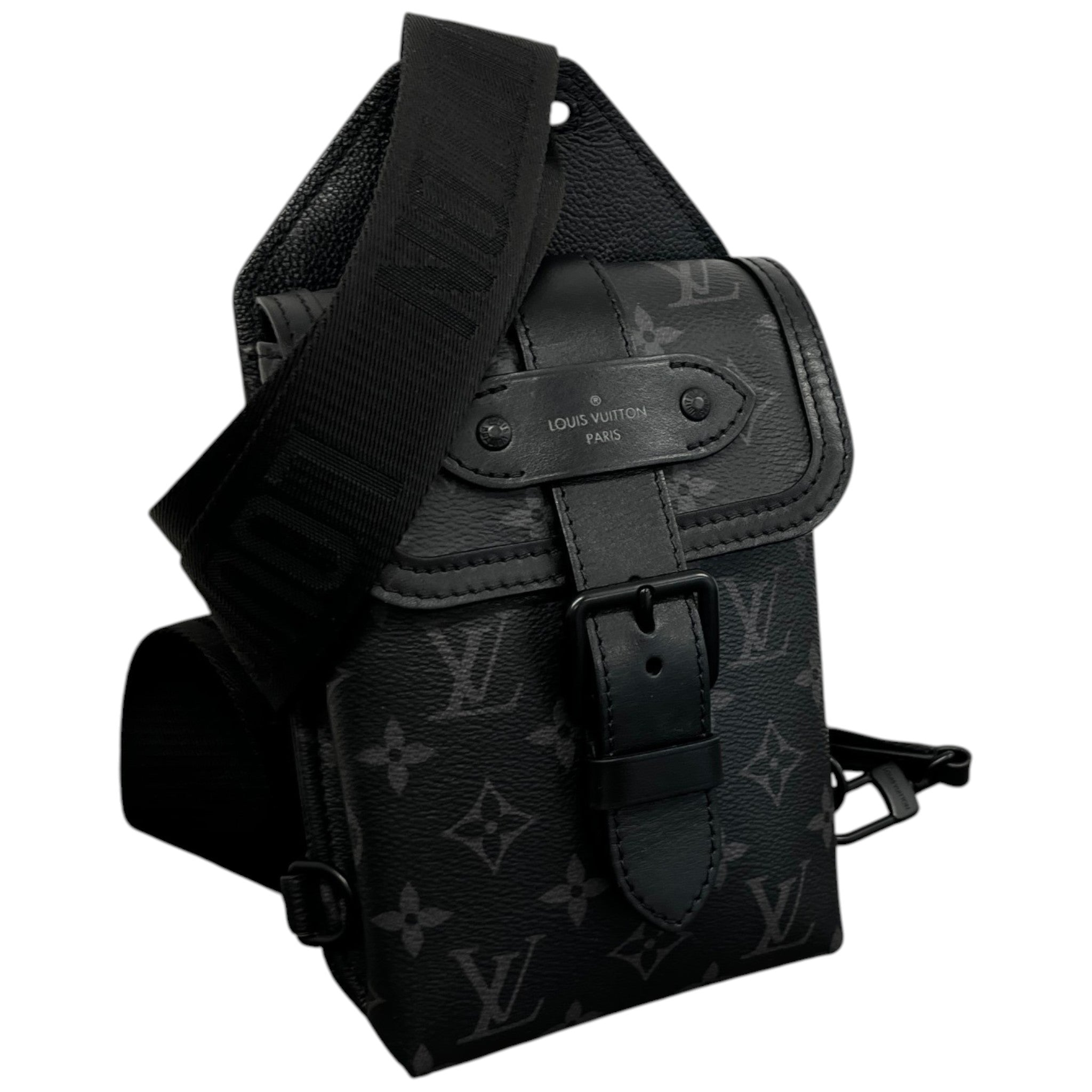 Men's Monogram Eclipse Saumur Slingbag Bag Charcoal