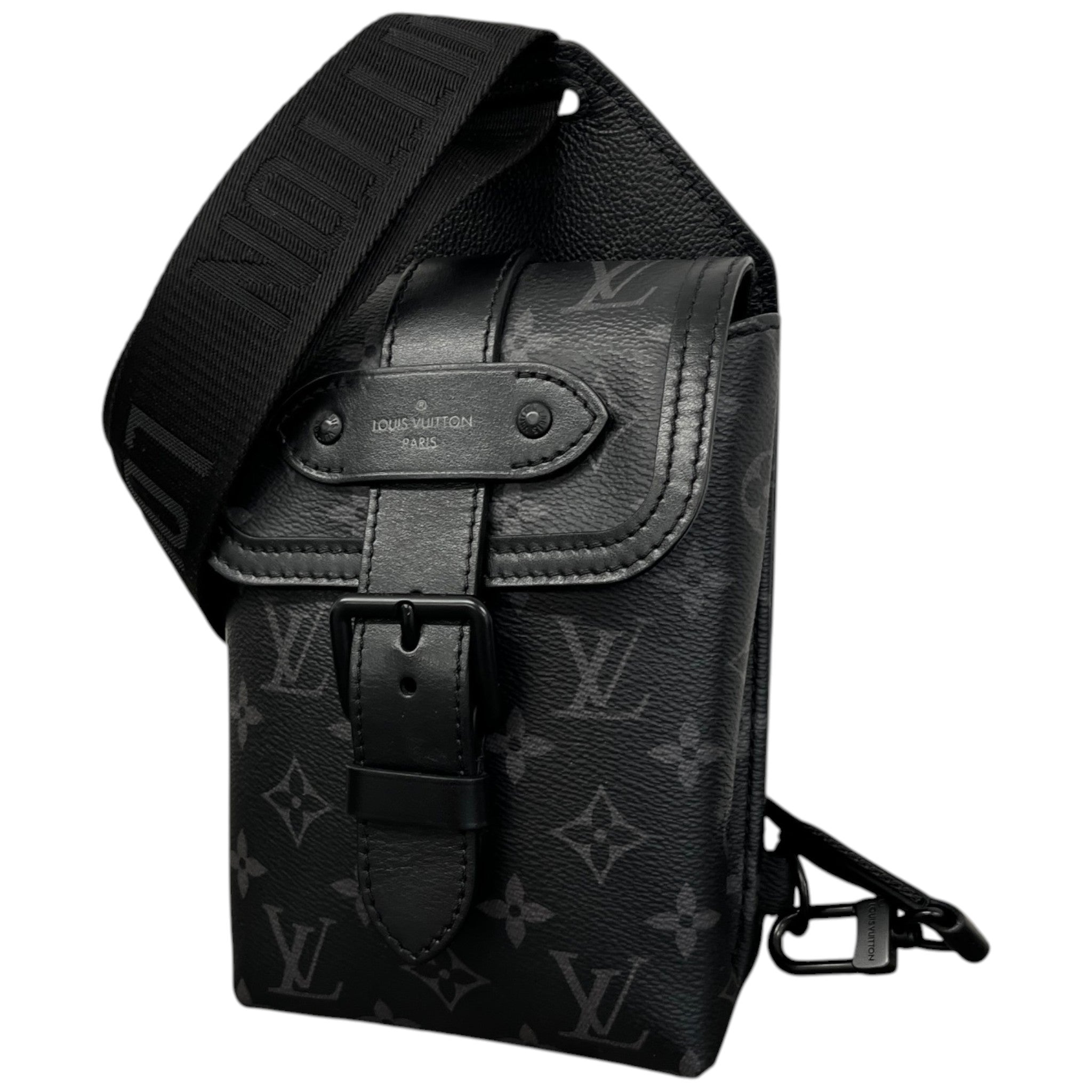 Men's Monogram Eclipse Saumur Slingbag Bag Charcoal