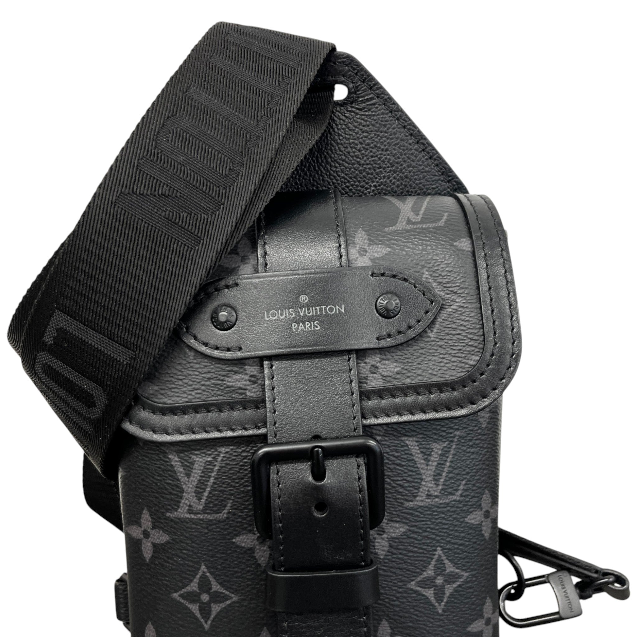 Men's Monogram Eclipse Saumur Slingbag Bag Charcoal