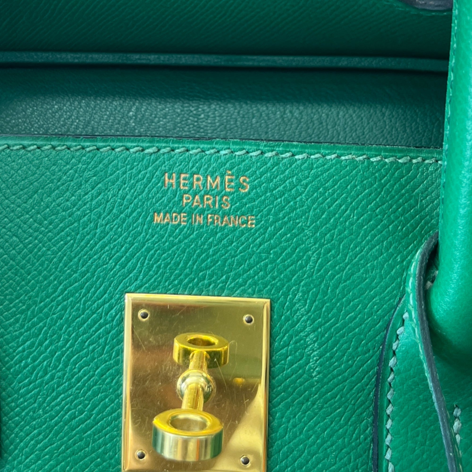 Women's Birkin 35 Epsom Leather Handbag Green
