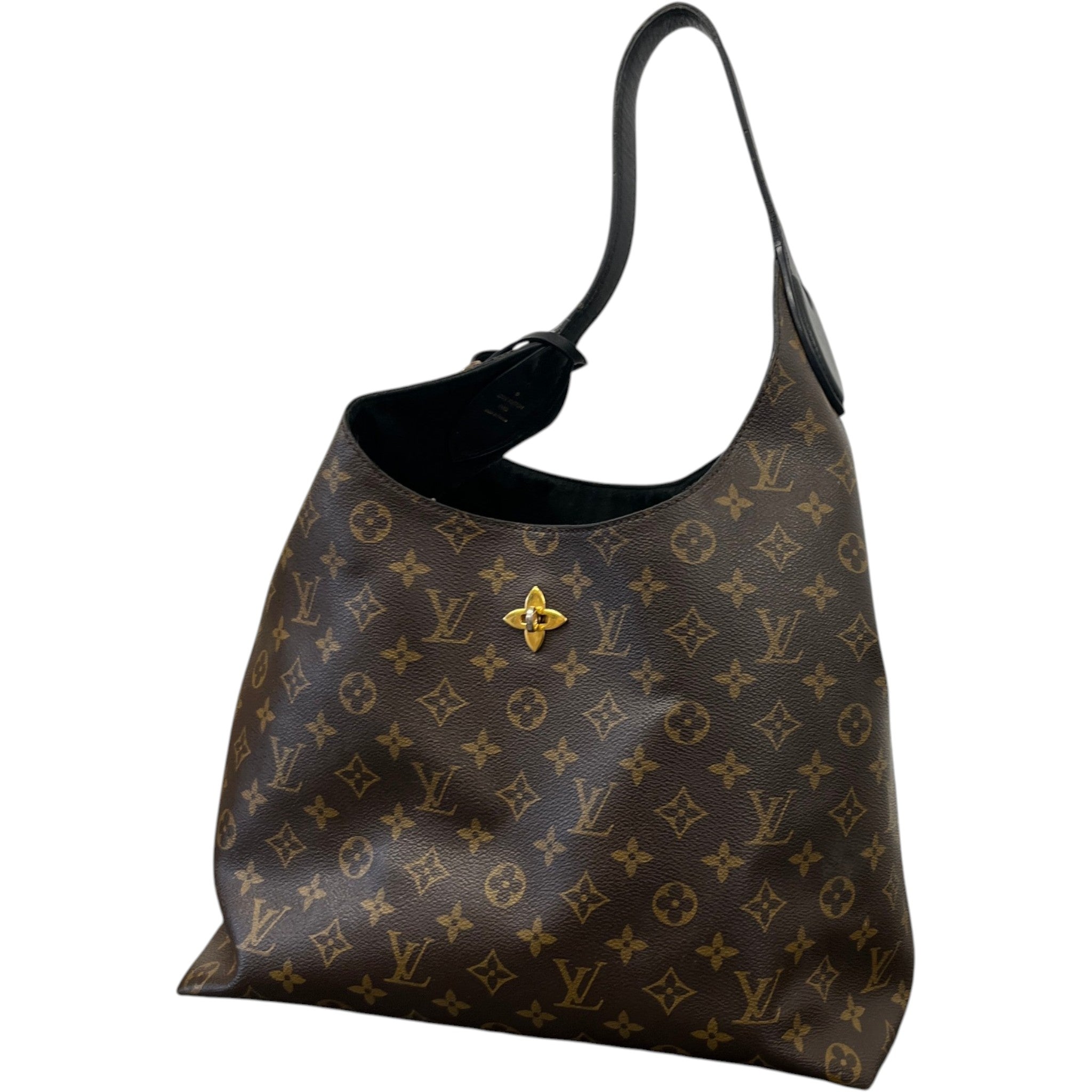 Women's Monogram Flower Hobo Bag Brown