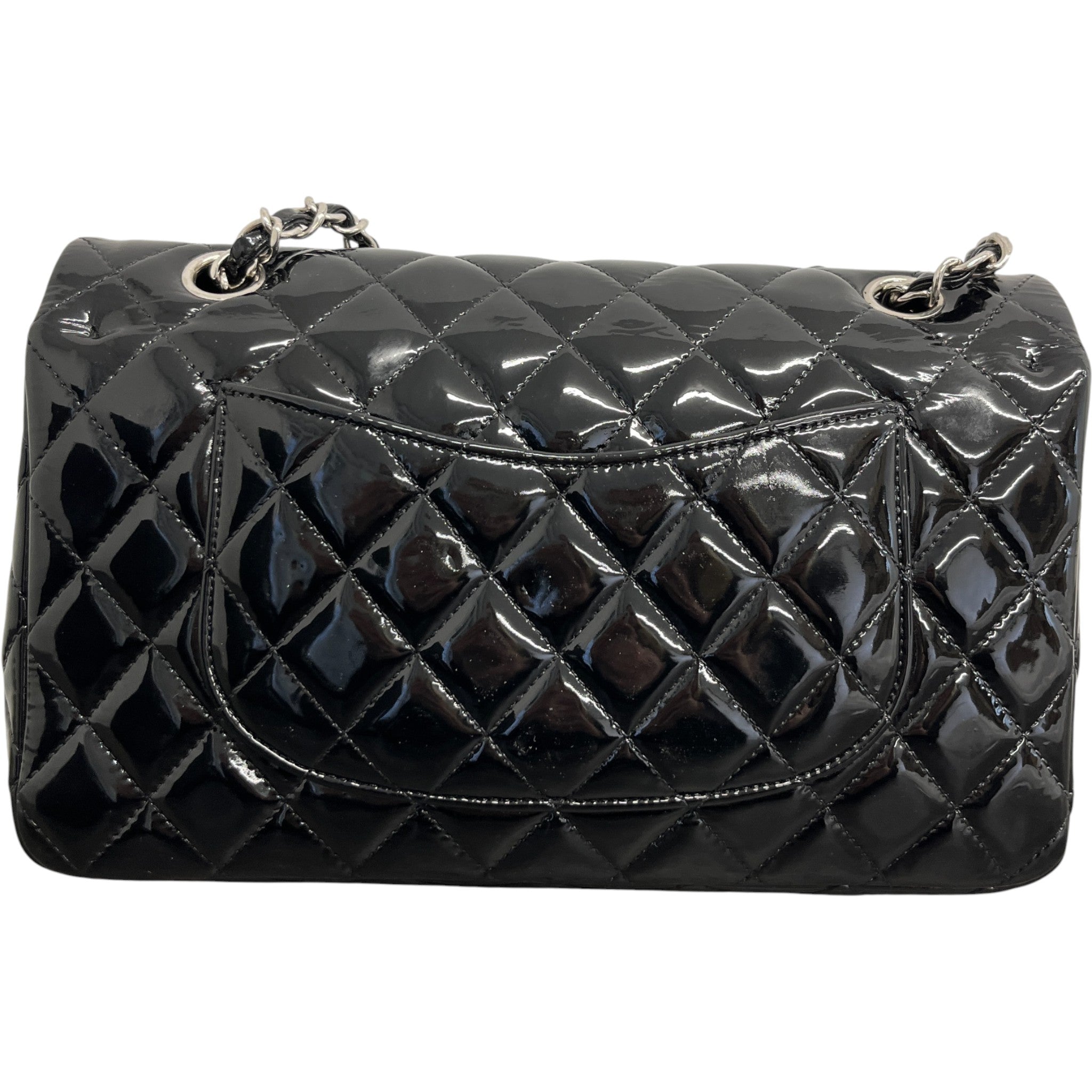 Women's Medium Classic Double Flap Handbag Black