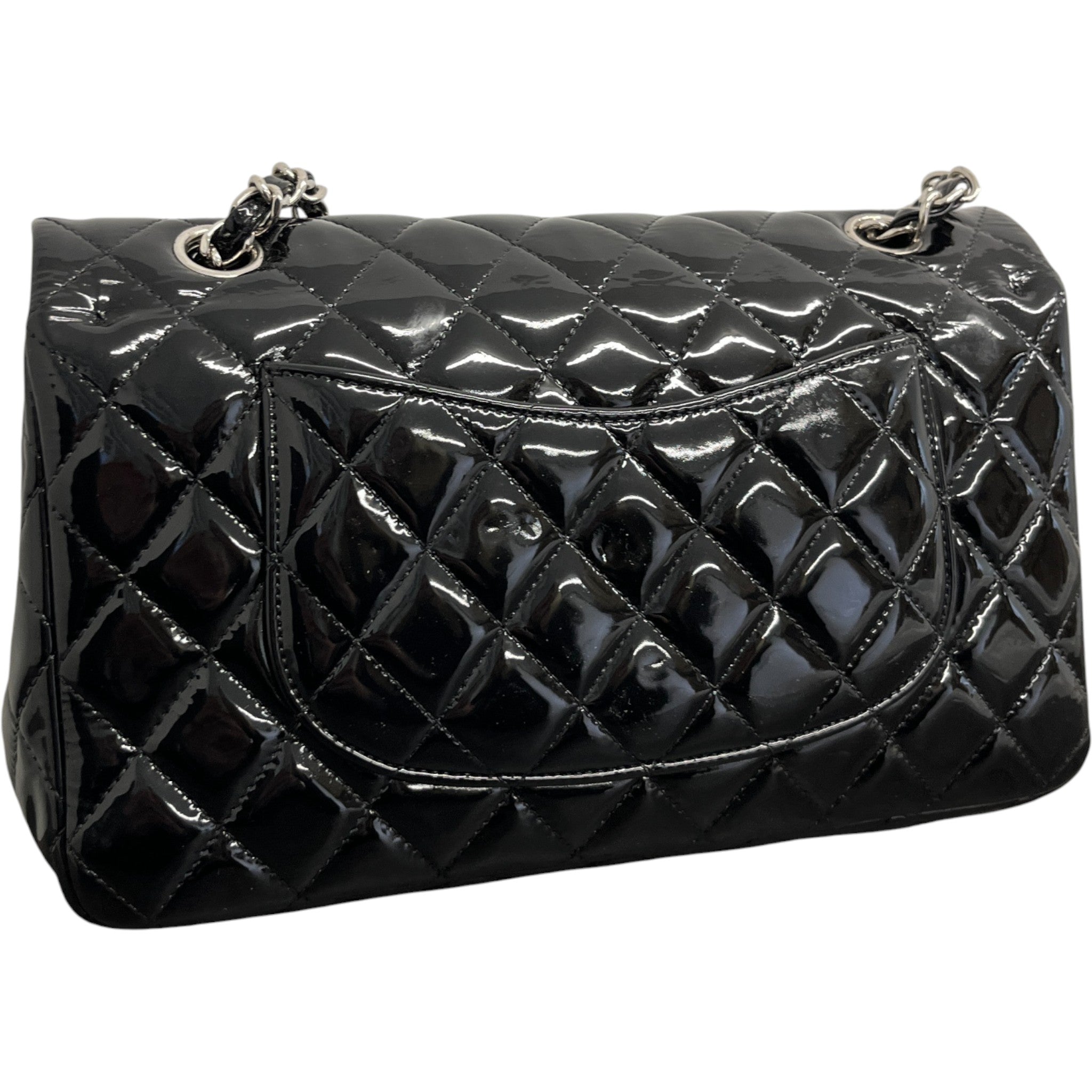 Women's Medium Classic Double Flap Handbag Black