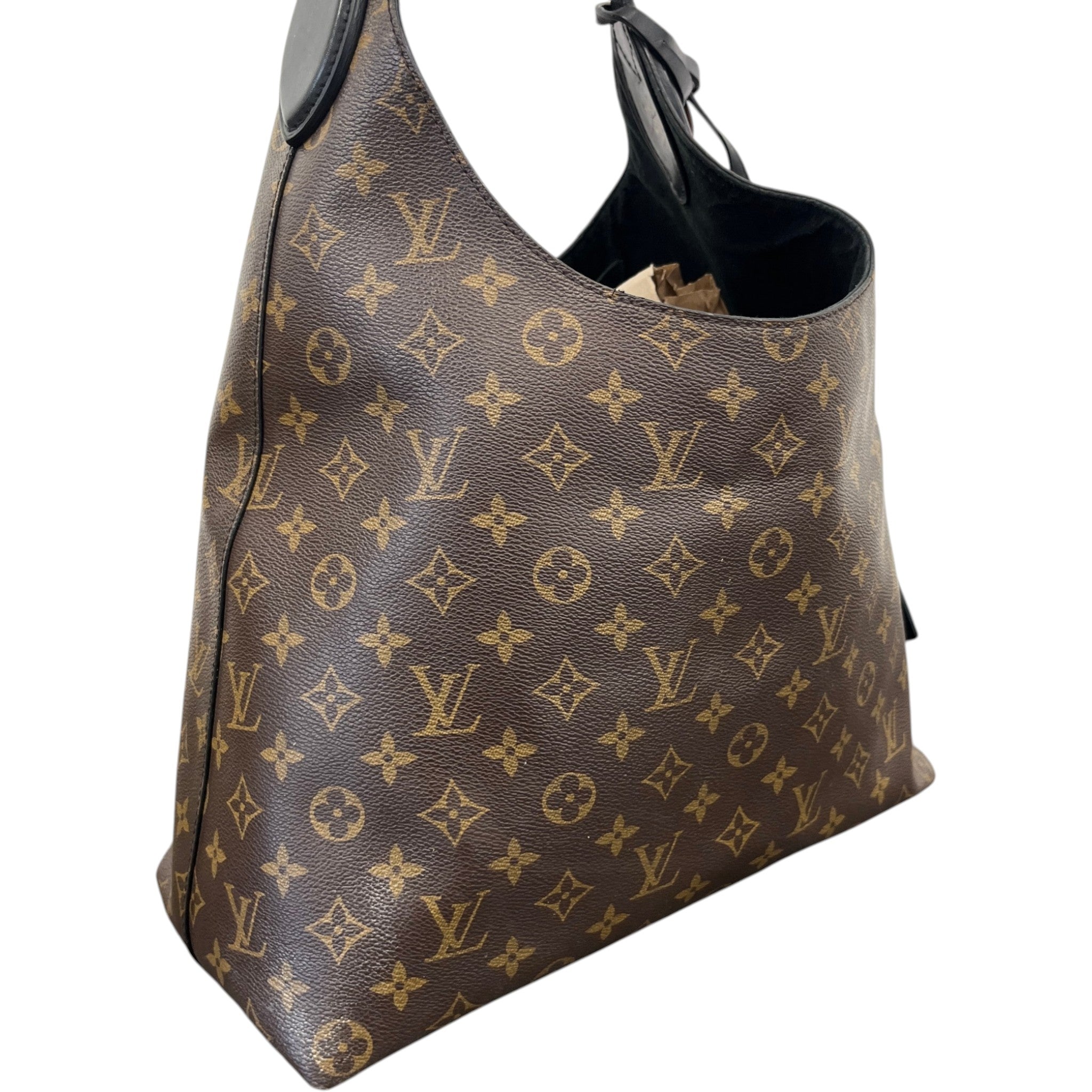 Women's Monogram Flower Hobo Bag Brown