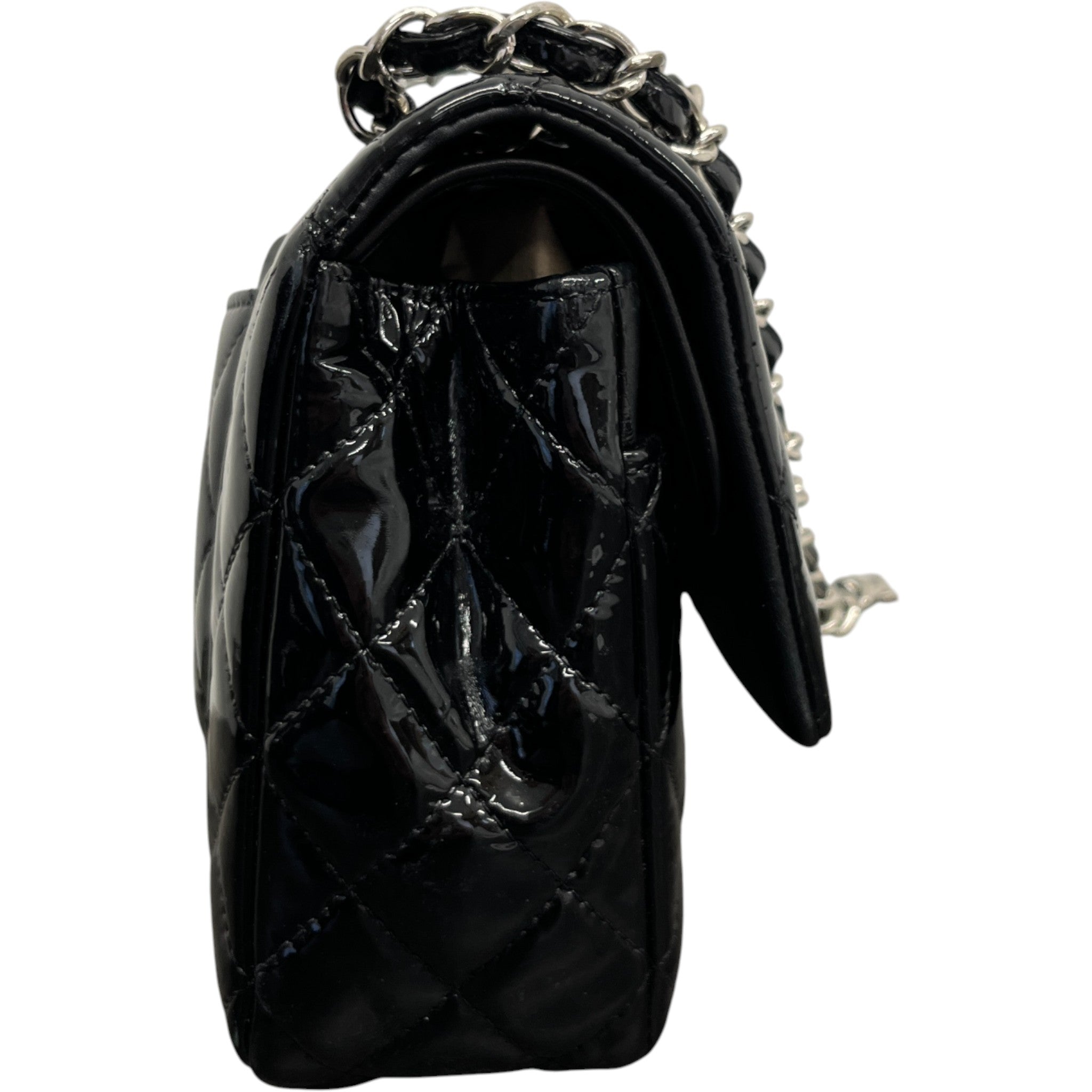 Women's Medium Classic Double Flap Handbag Black