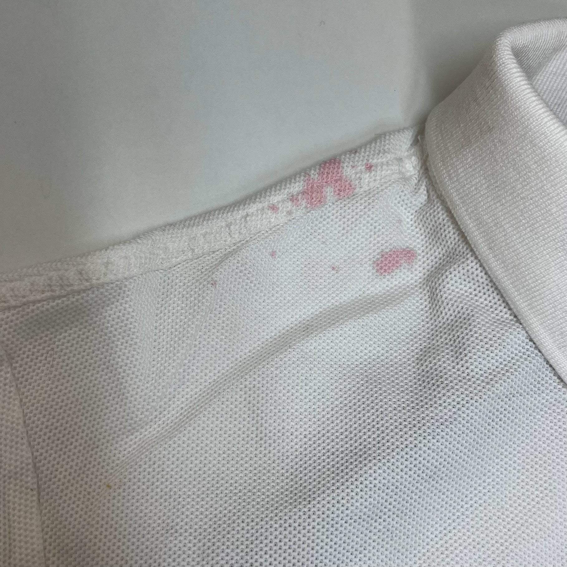 Men's Embroidered Logo Polo Shirt White Size S