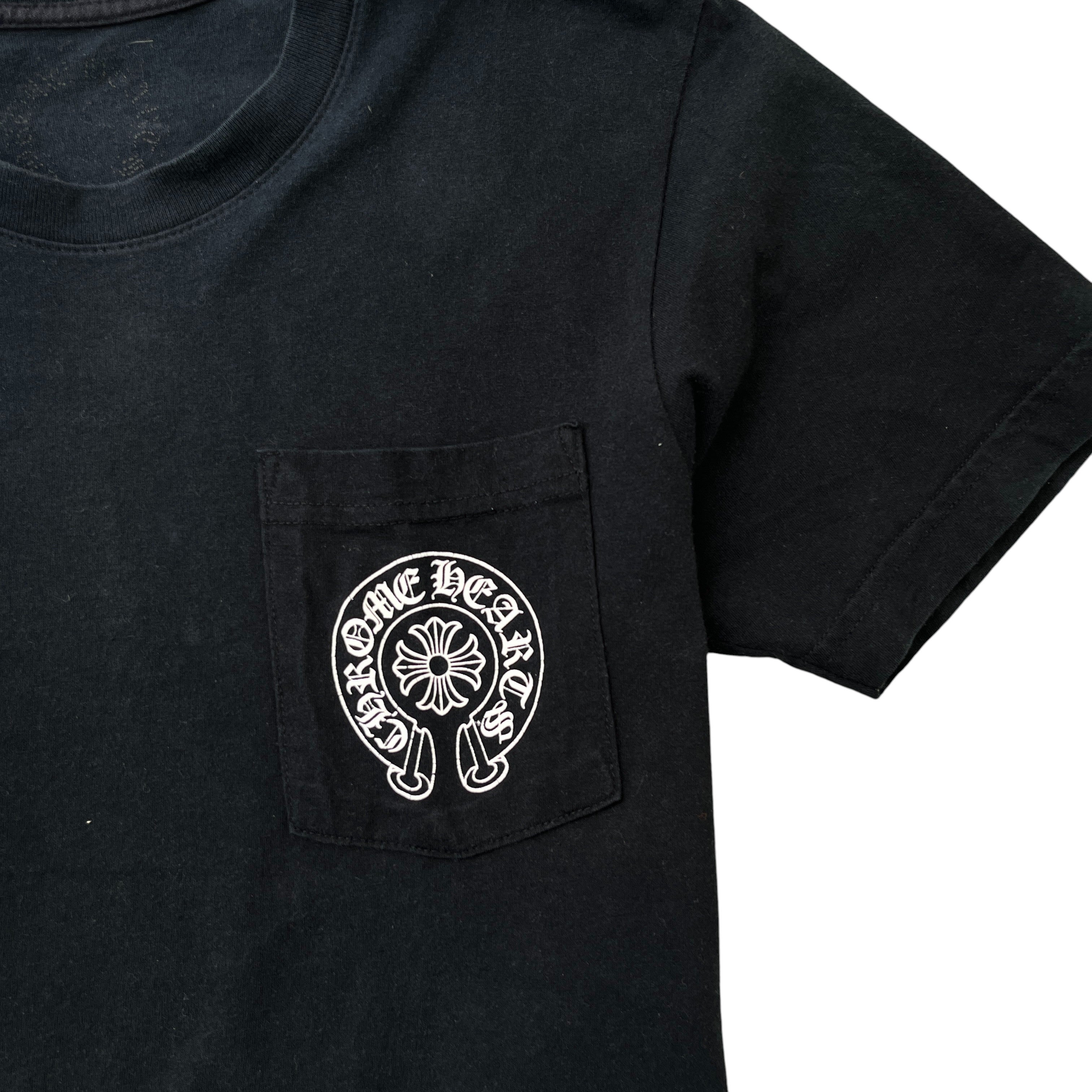 Men's London Horse Shoe Logo T-Shirt Black Size S