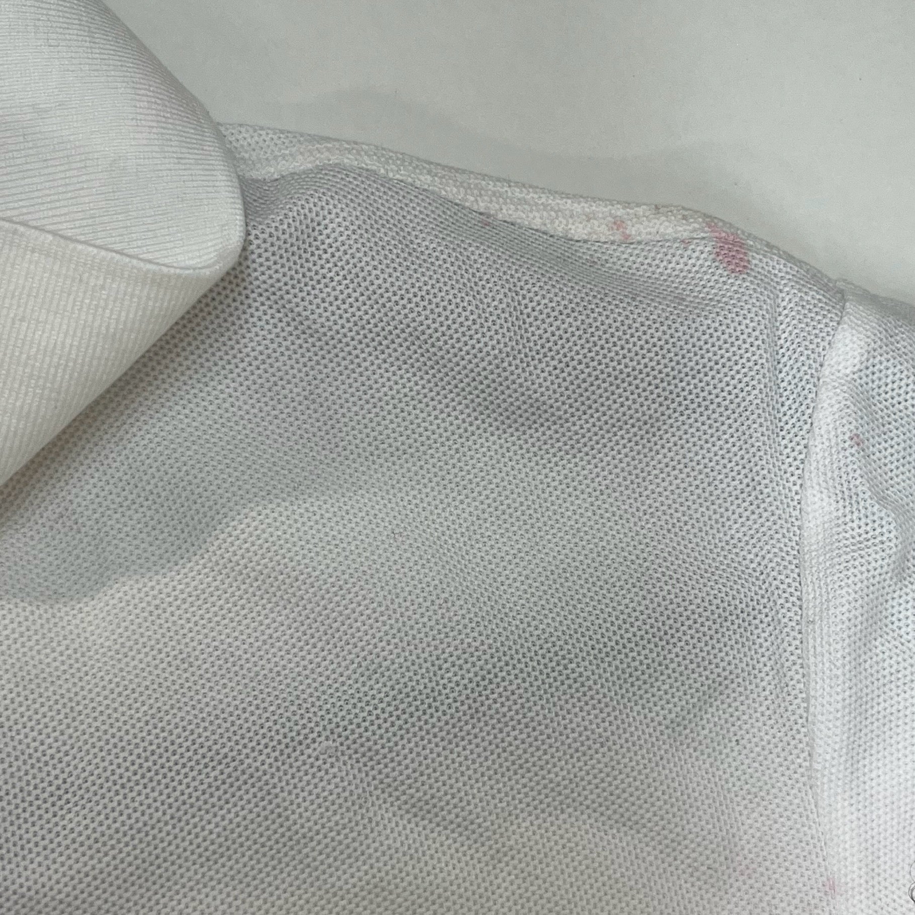 Men's Embroidered Logo Polo Shirt White Size S