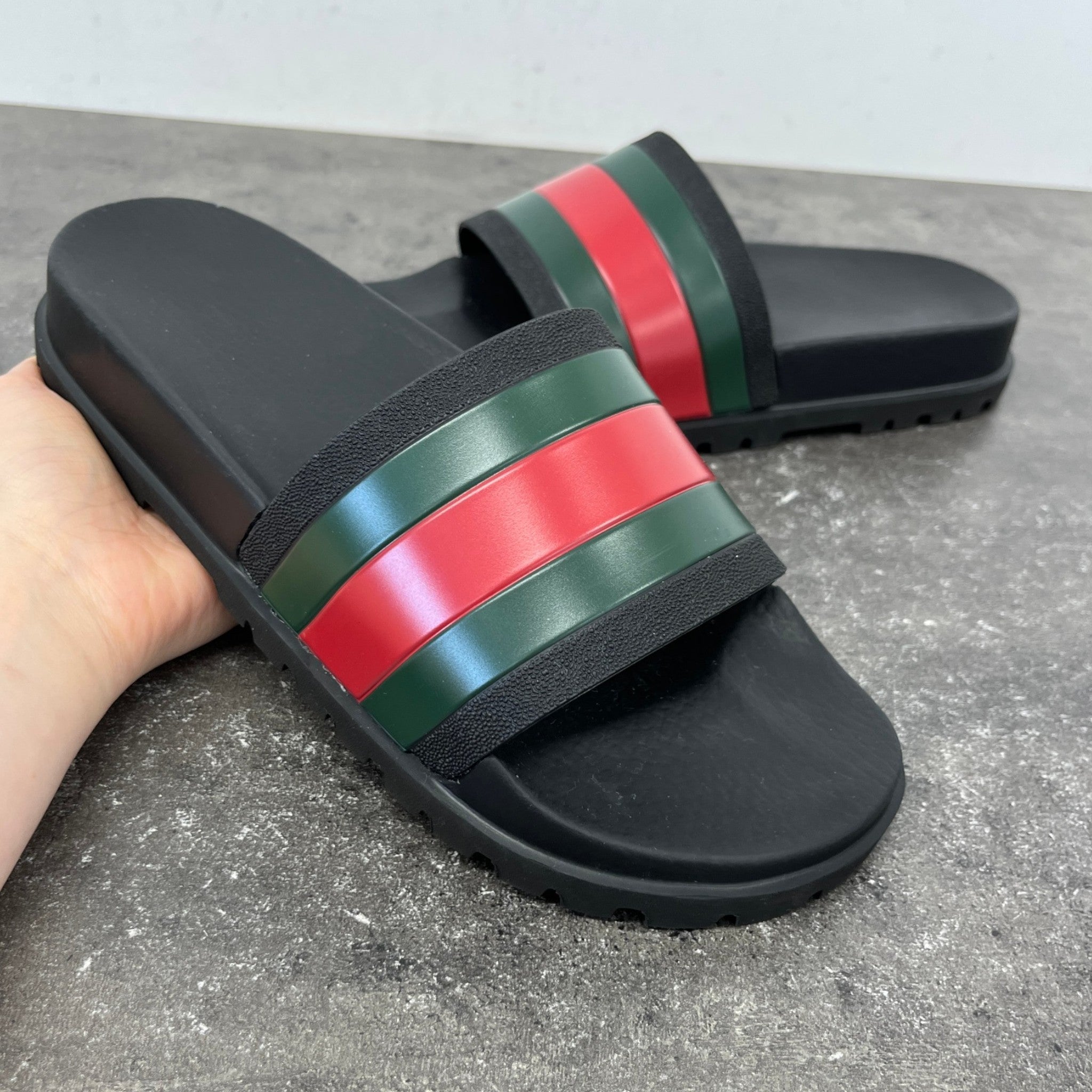 Men's Web Slides Black Size EU 41 / UK 7