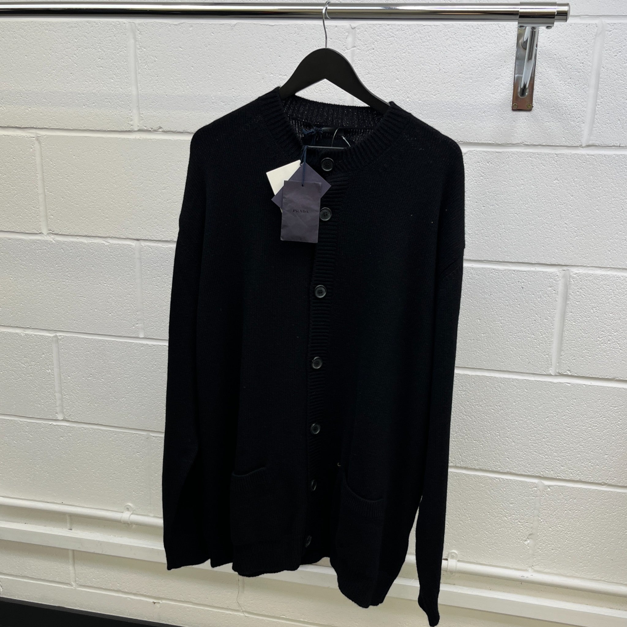 Men's Cashmere Knit Cardigan Black Size IT 48 / UK M